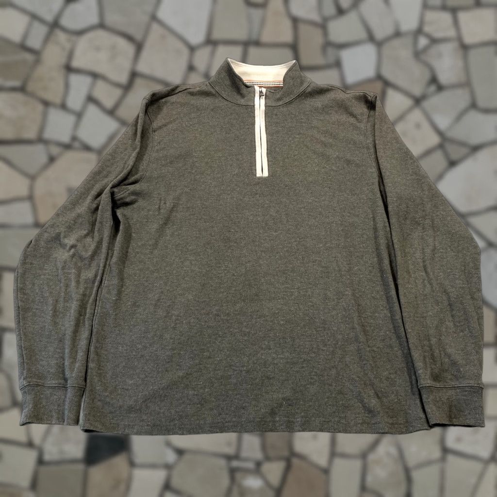 J Brand Normal Brand Sweater Mens Large Brown 1/4 Zip Sweatshirt Stretch Pullover Size US L / EU 52-54 / 3 - 1 Thumbnail