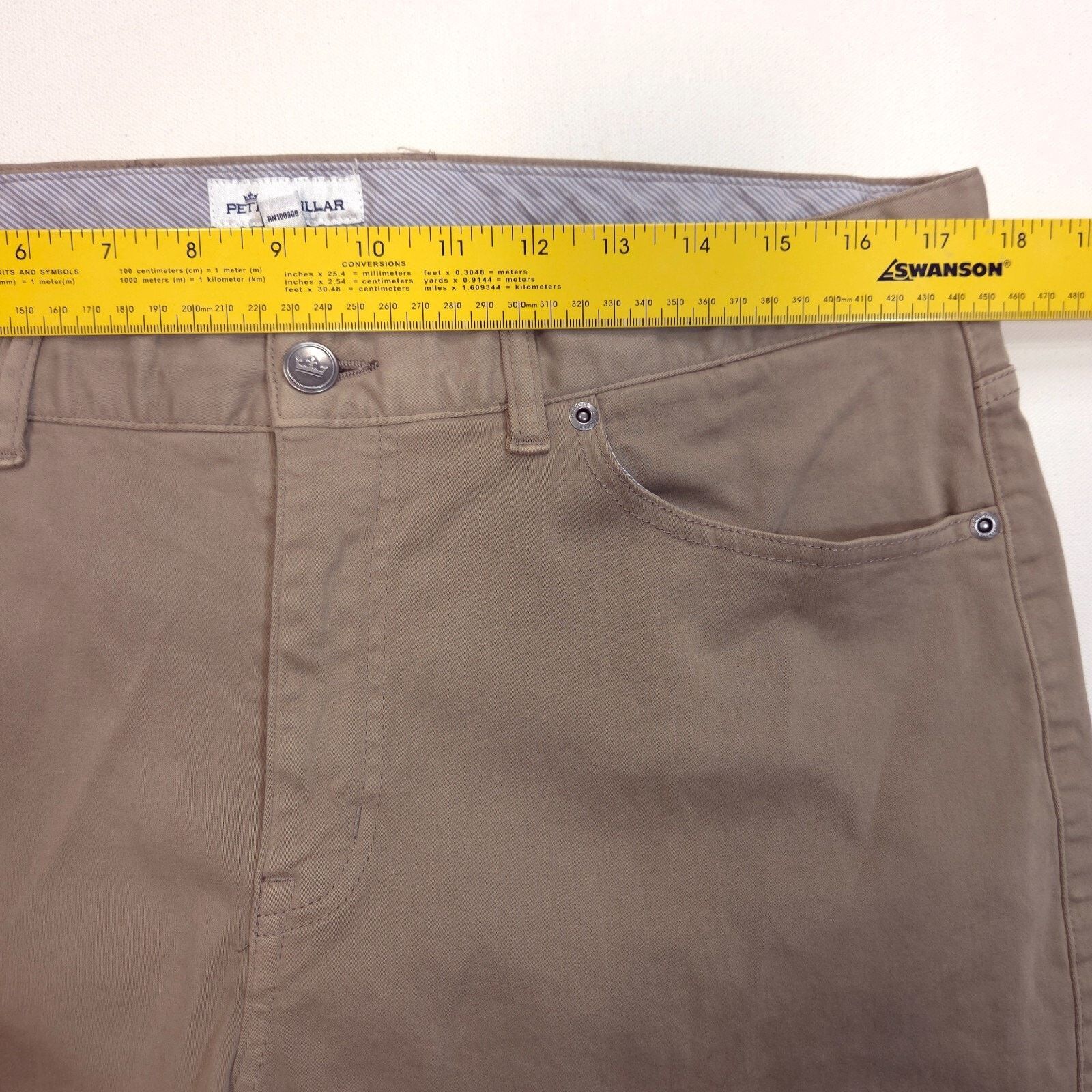 Peter Millar Peter Millar 5-Pocket Pants Mens 35x31 Beige Khaki Chinos Size US 35 - 5 Thumbnail