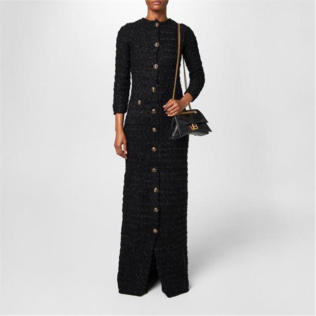Balenciaga o1g2r1mq0924 Maxi Dress in Black Size S / US 4 / IT 40 - 4 Thumbnail