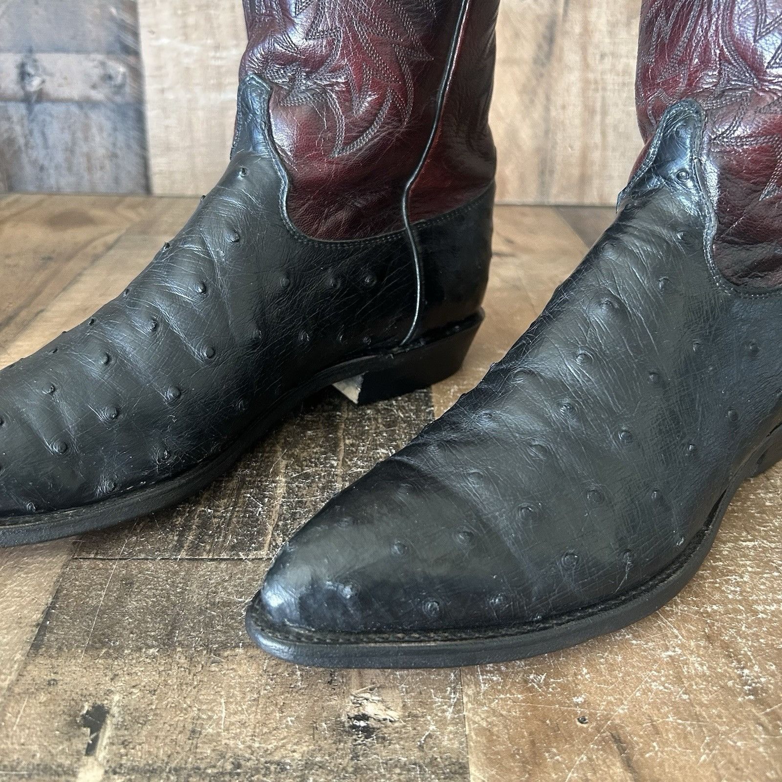 Justin Justin 3012 Full Quill Ostrich Cowboy Boots Mens 10 D Size US 10 / EU 43 - 9 Thumbnail