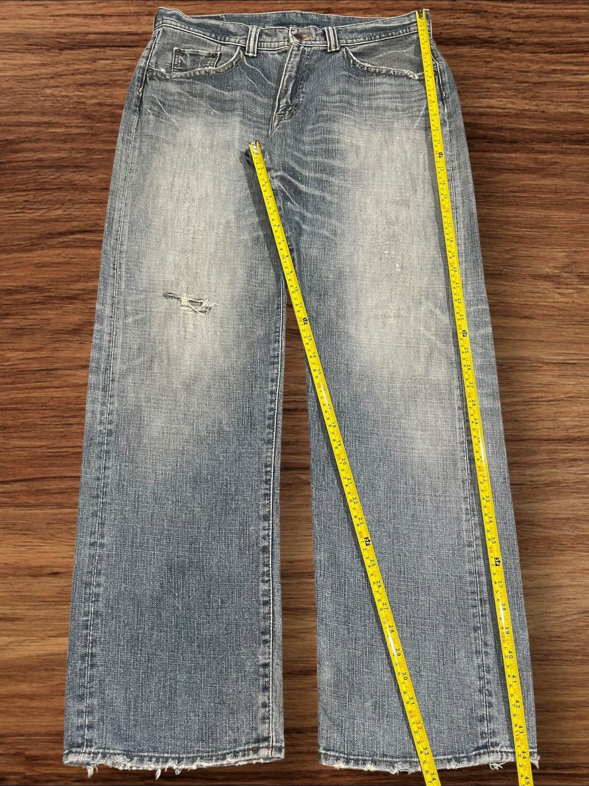 Japanese Brand Vintage Japanese Brand GL Heart Blue Washed Baggy Leg Jeans Size US 36 / EU 52 - 12 Thumbnail