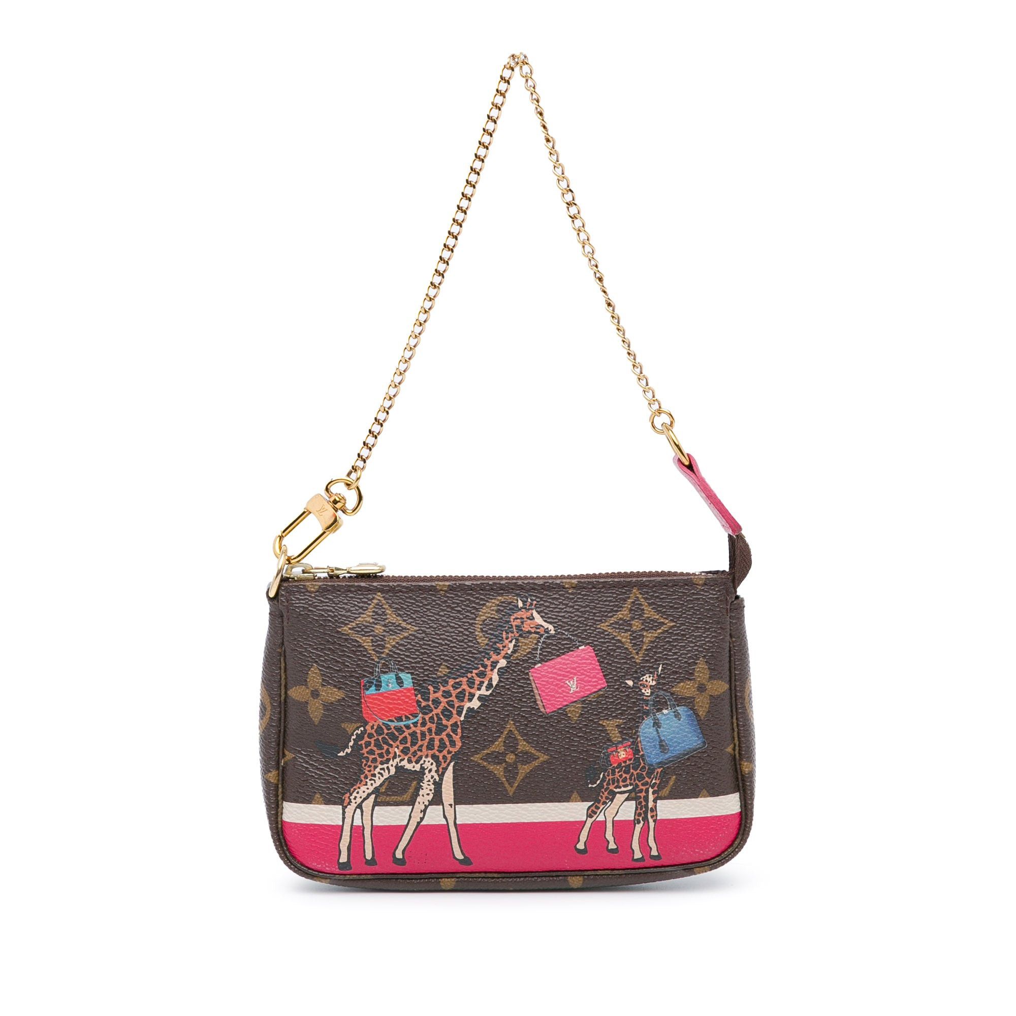 Louis Vuitton Louis Vuitton Monogram Giraffe Christmas Mini Pochette Accessories Brown Size ONE SIZE - 1 Thumbnail