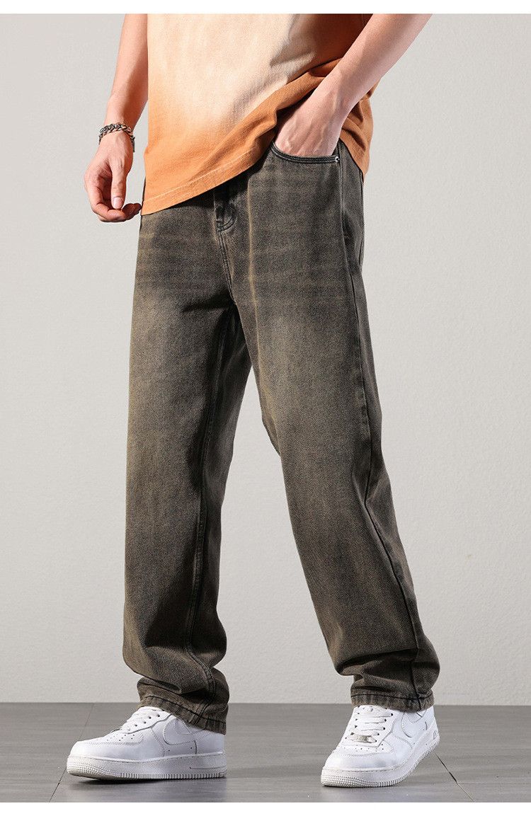 Japanese Brand × Jean Fashion and versatile washed distressed loose straight jeans Size US 32 / EU 48 - 1 Thumbnail