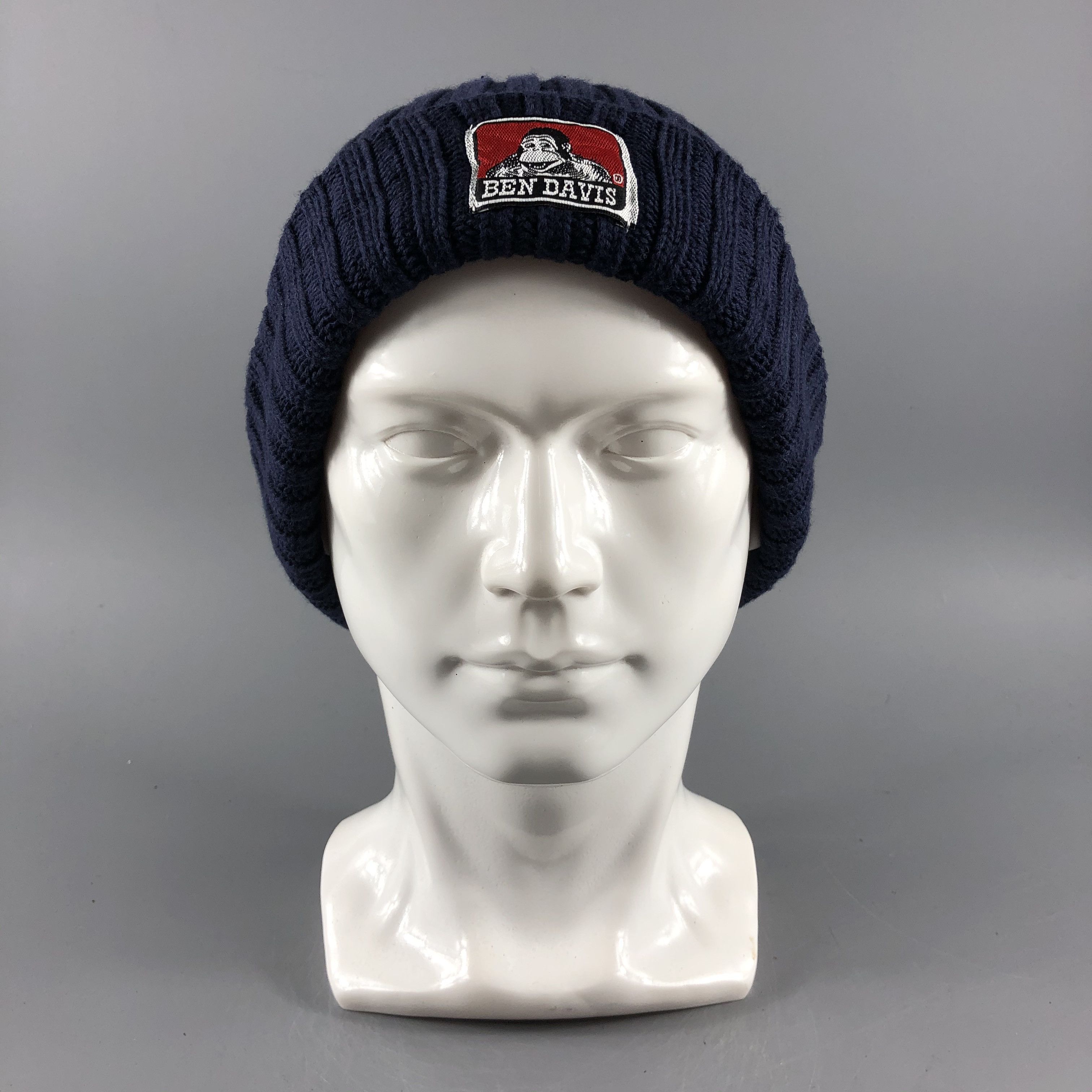 image of Ben Davis Hats Blue Beanie Knit Snow Hat Snow Cap B265, Men's