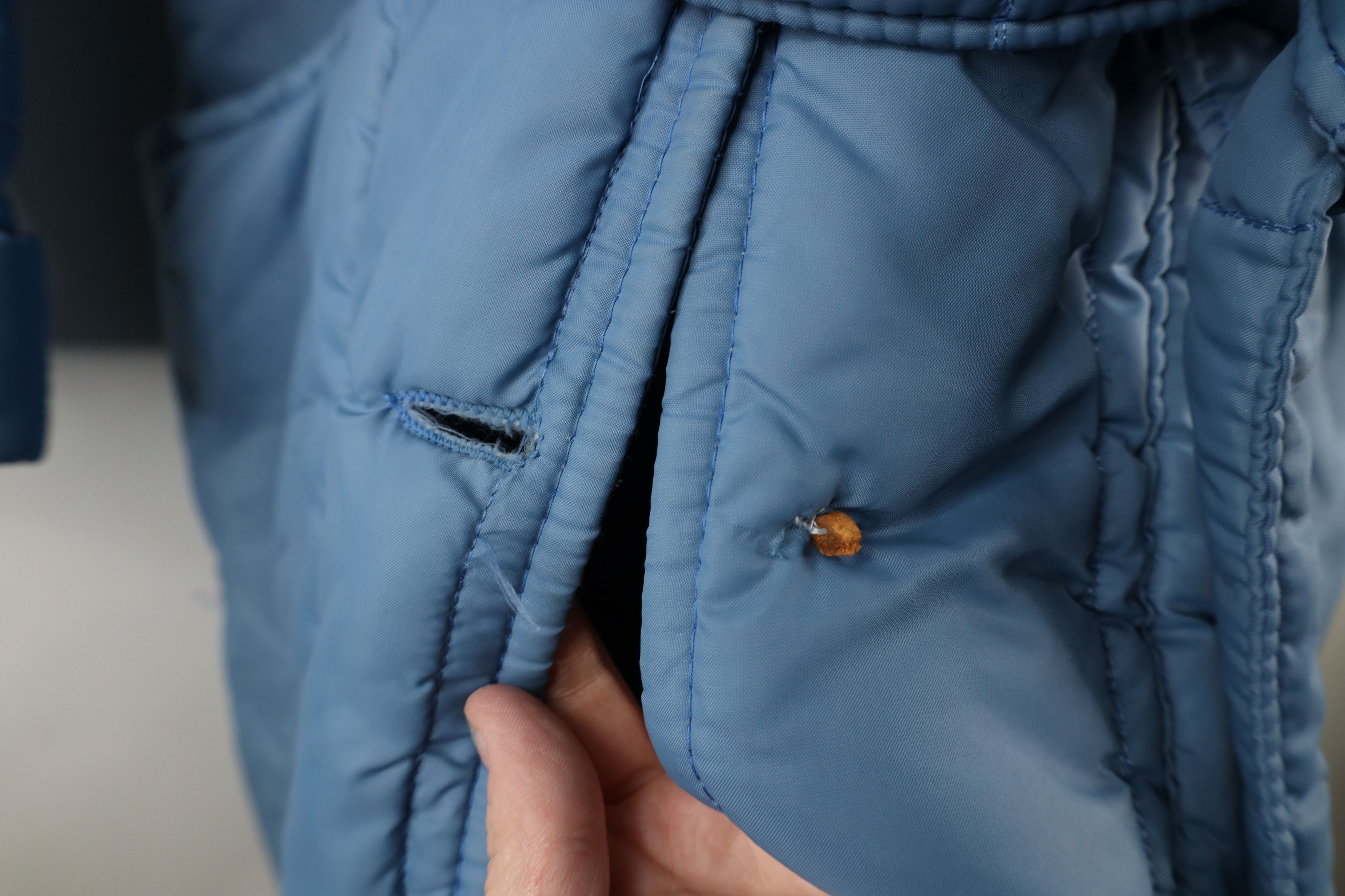 Vintage Vintage 70s Streetwear Belted Quilted Puffer Jacket Blue Size L / US 10 / IT 46 - 6 Thumbnail
