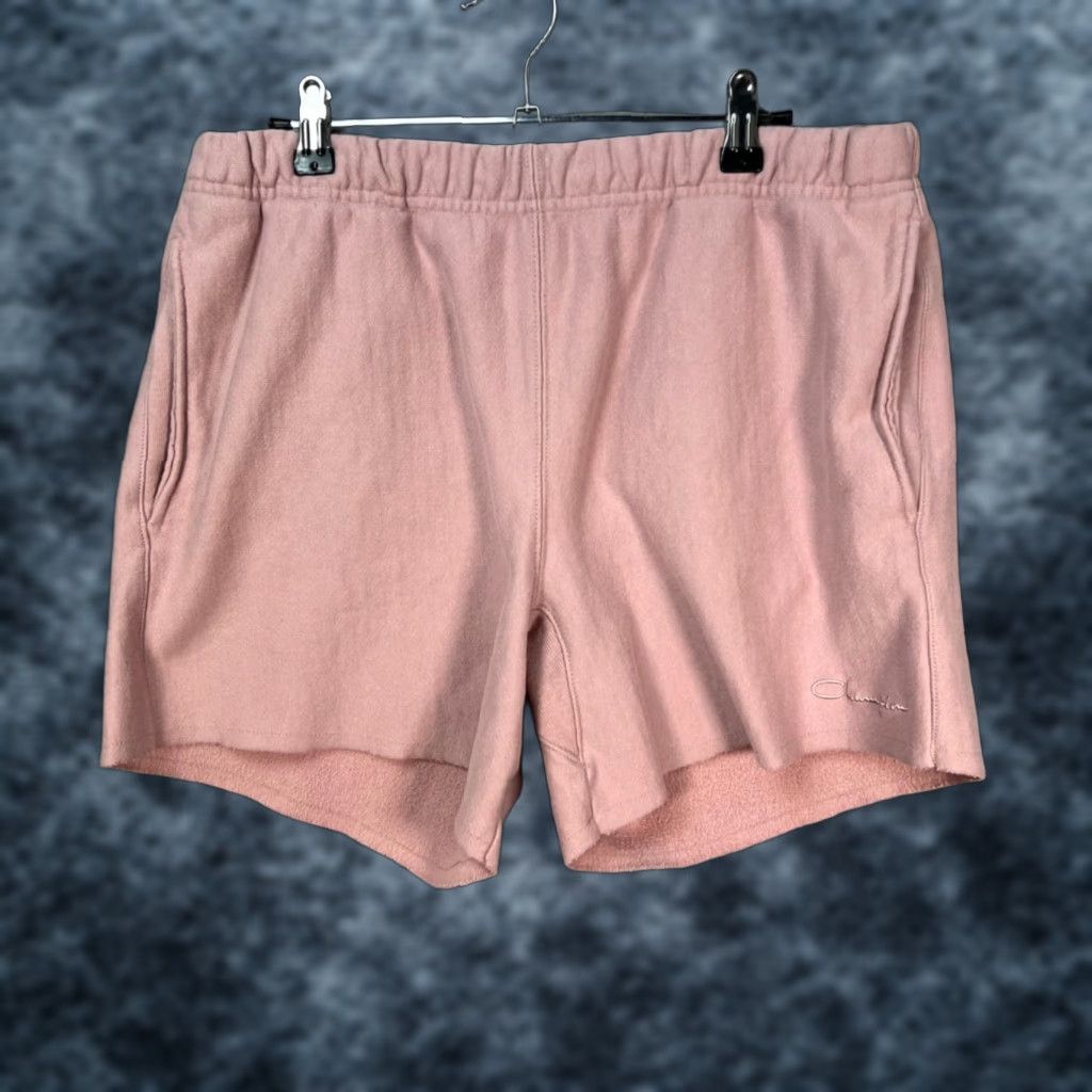 Champion Champion Mens Small Reverse Weave Shorts Pink Cotton Blend Reversible Sweat Adult S/Color Pink Mens Shorts Size US 29 - 1 Thumbnail