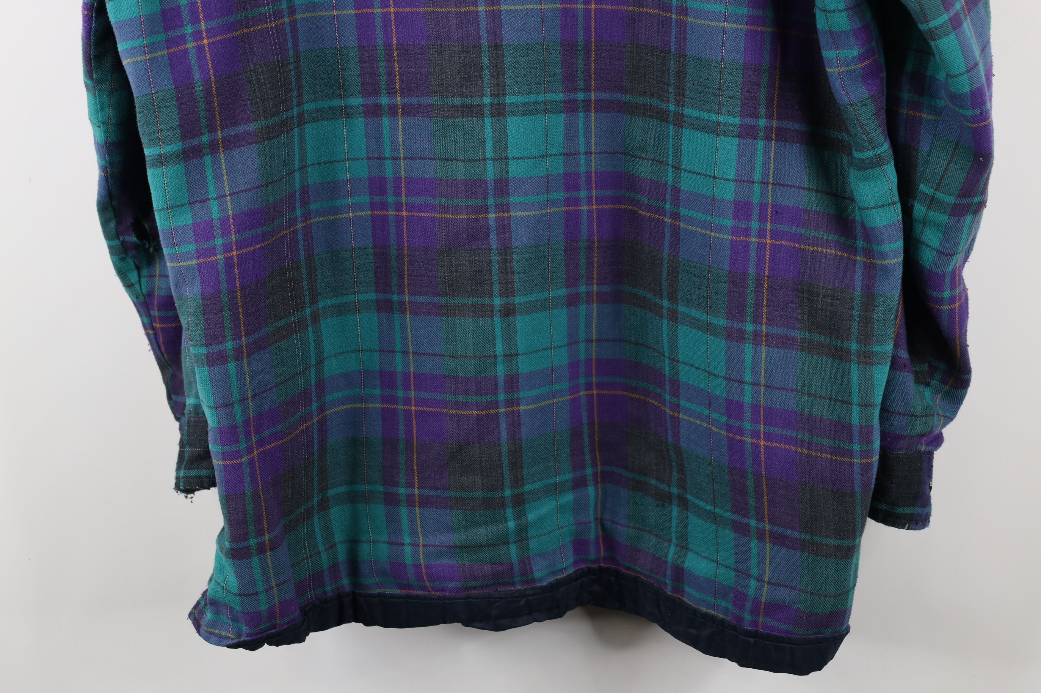 Vintage Vintage 90s Streetwear Quilted Flannel Button Shirt Jacket Size US L / EU 52-54 / 3 - 16 Thumbnail