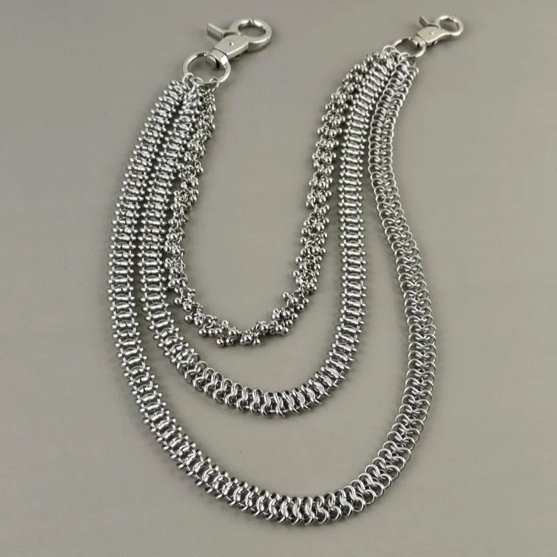 Vintage Cuban Style Stainless Steel Pants Chain Size ONE SIZE - 3 Thumbnail