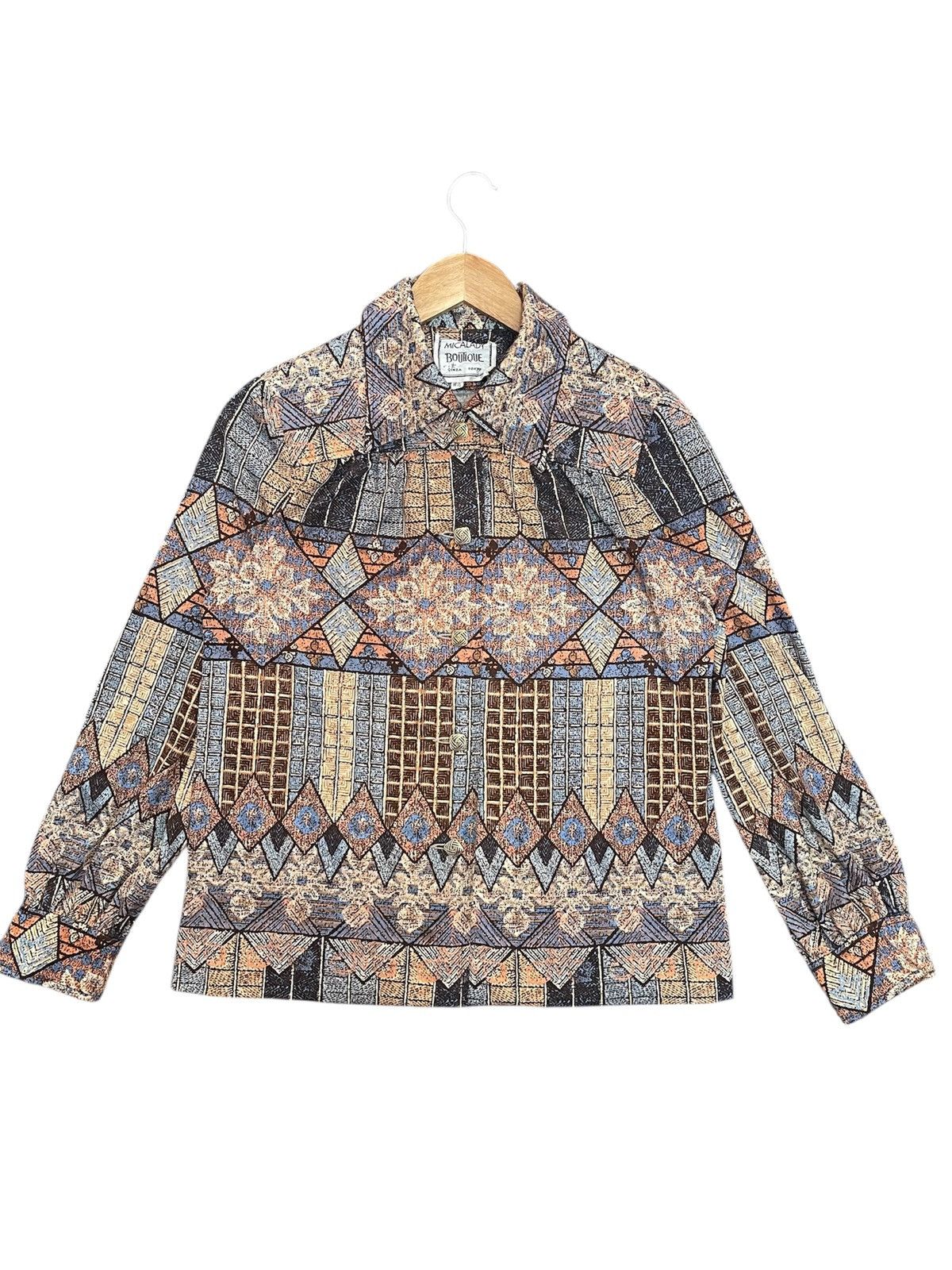 Designer × Japanese Brand × Vintage Micalady Vintage Pattern Shirt X Japanese Brand Size US L / EU 52-54 / 3 - 1 Thumbnail