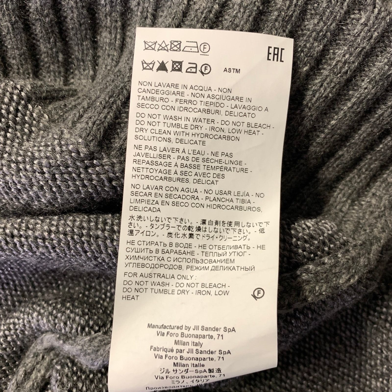 Jil Sander JIL SANDER Size M Grey Cashmere Blend Turtleneck Sweater Size M / US 6-8 / IT 42-44 - 7 Thumbnail
