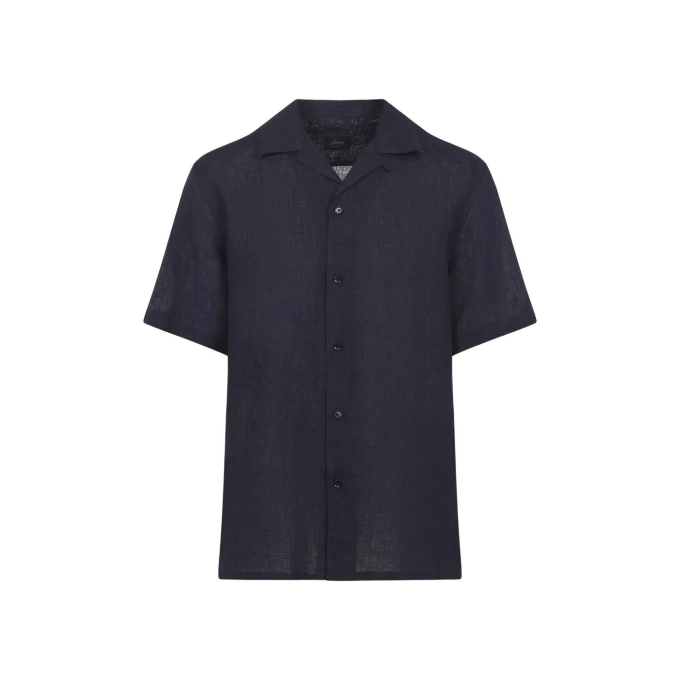 BRIONI Navy Linen Cuban Shirt New
