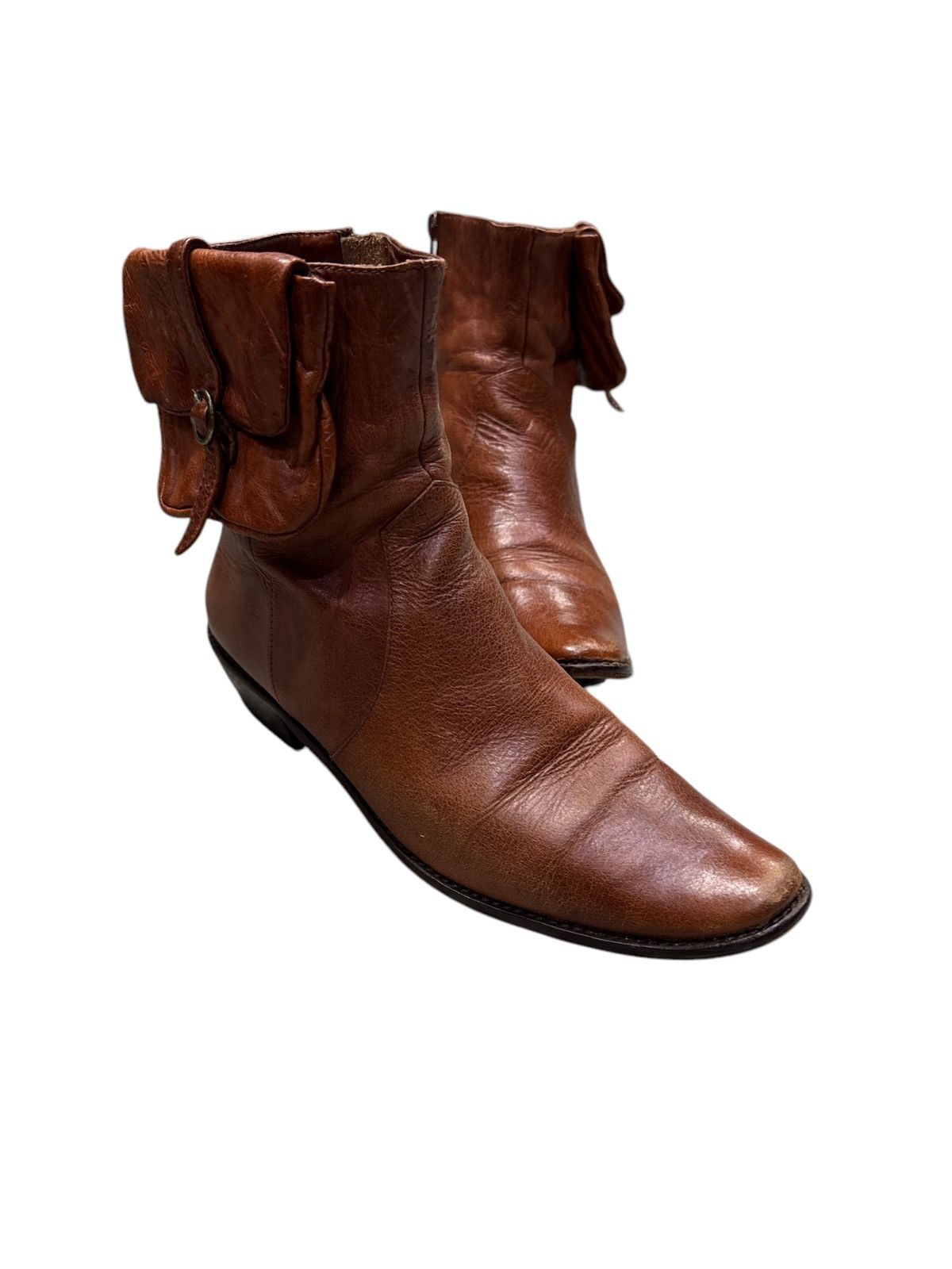 Issey Miyake TSUMORI CHISATO WALL LEATHER ANKLE BOOTS M Size US 6.5 / IT 36.5 - 3 Thumbnail