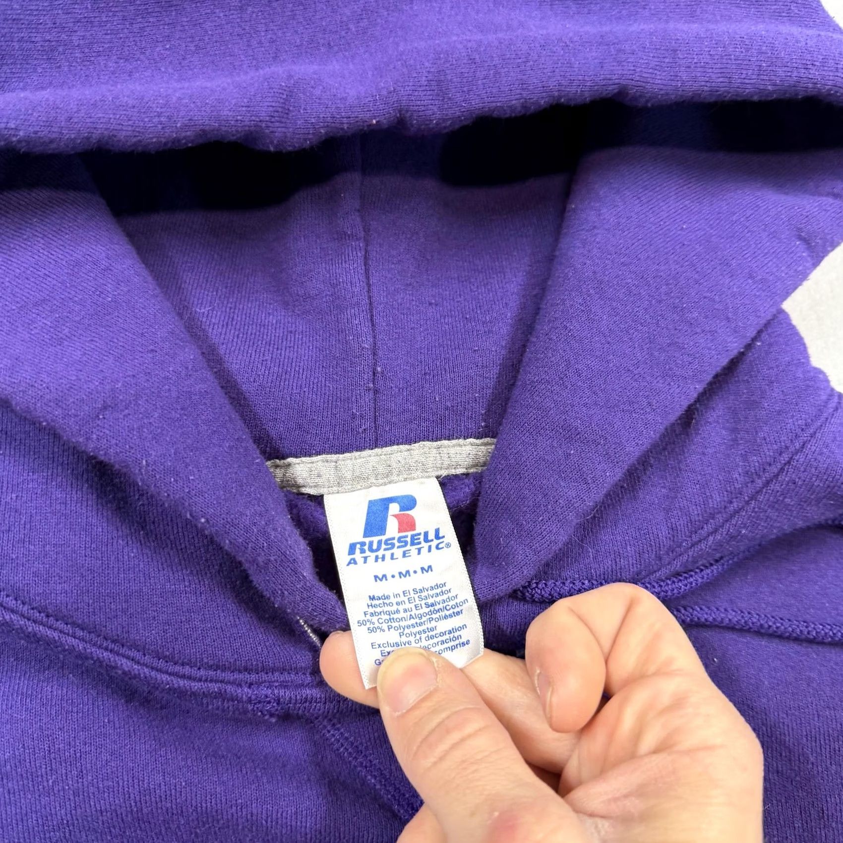 Russell Athletic Russell Athletic Hoodie Mens Medium Purple Fleece Pullover Hooded Sweatshirt Size US M / EU 48-50 / 2 - 3 Thumbnail