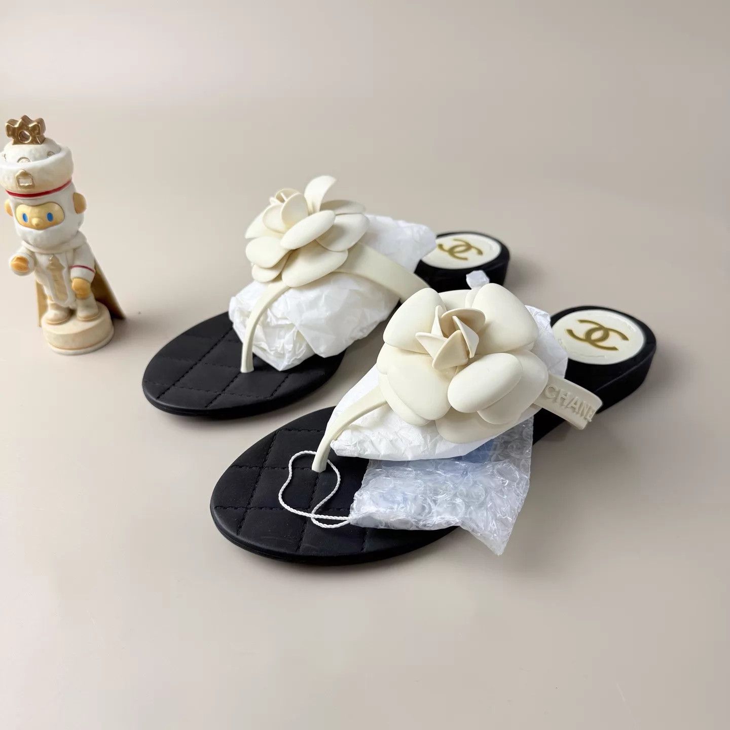 Chanel Chanel Camellia Flip-Flops Sandals Women's 37 Size US 6.5 / IT 36.5 - 1 Thumbnail