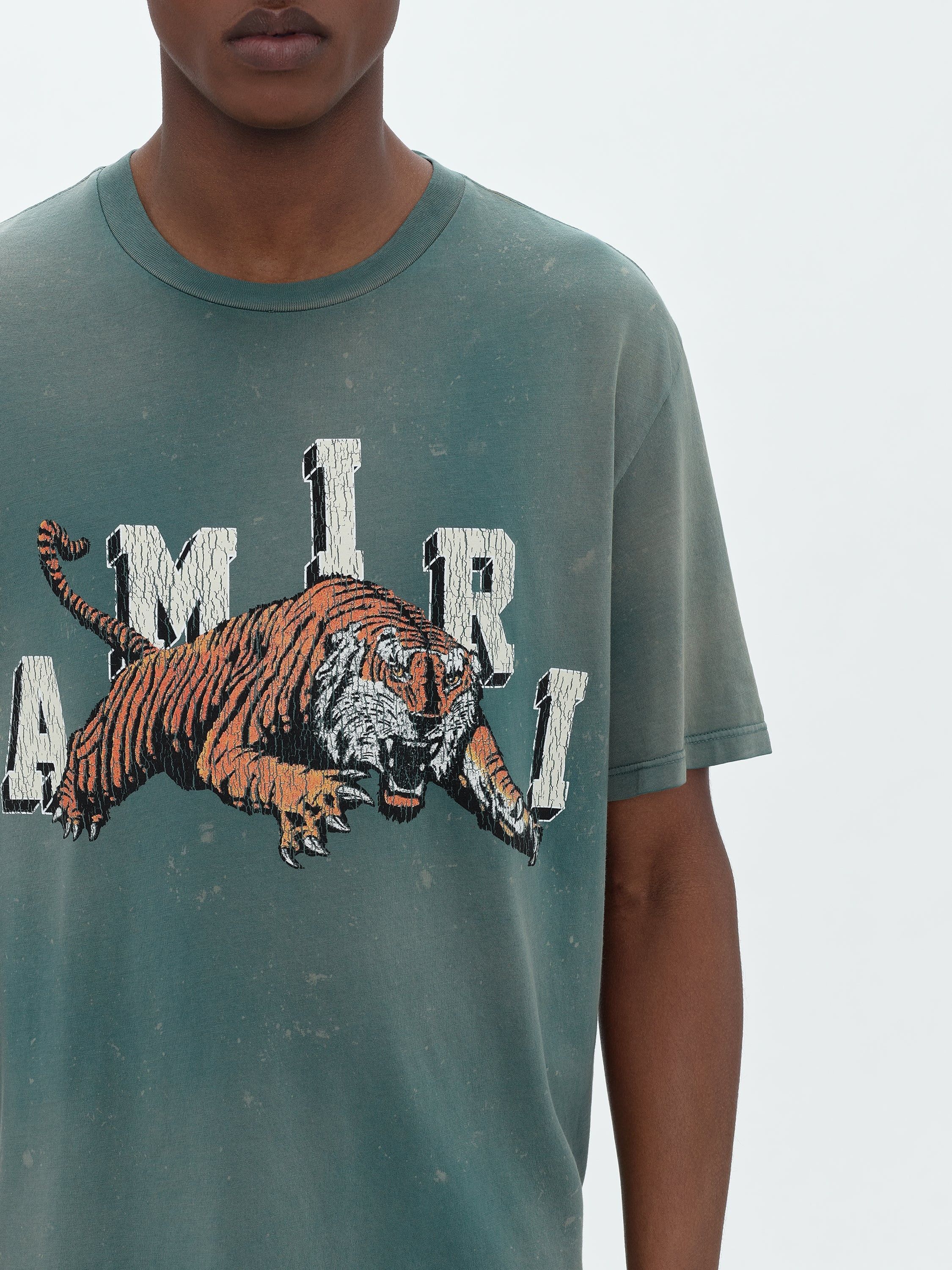 Amiri o1w1db11224 Vintage Tiger T-Shirt in Green Size US L / EU 52-54 / 3 - 5 Thumbnail