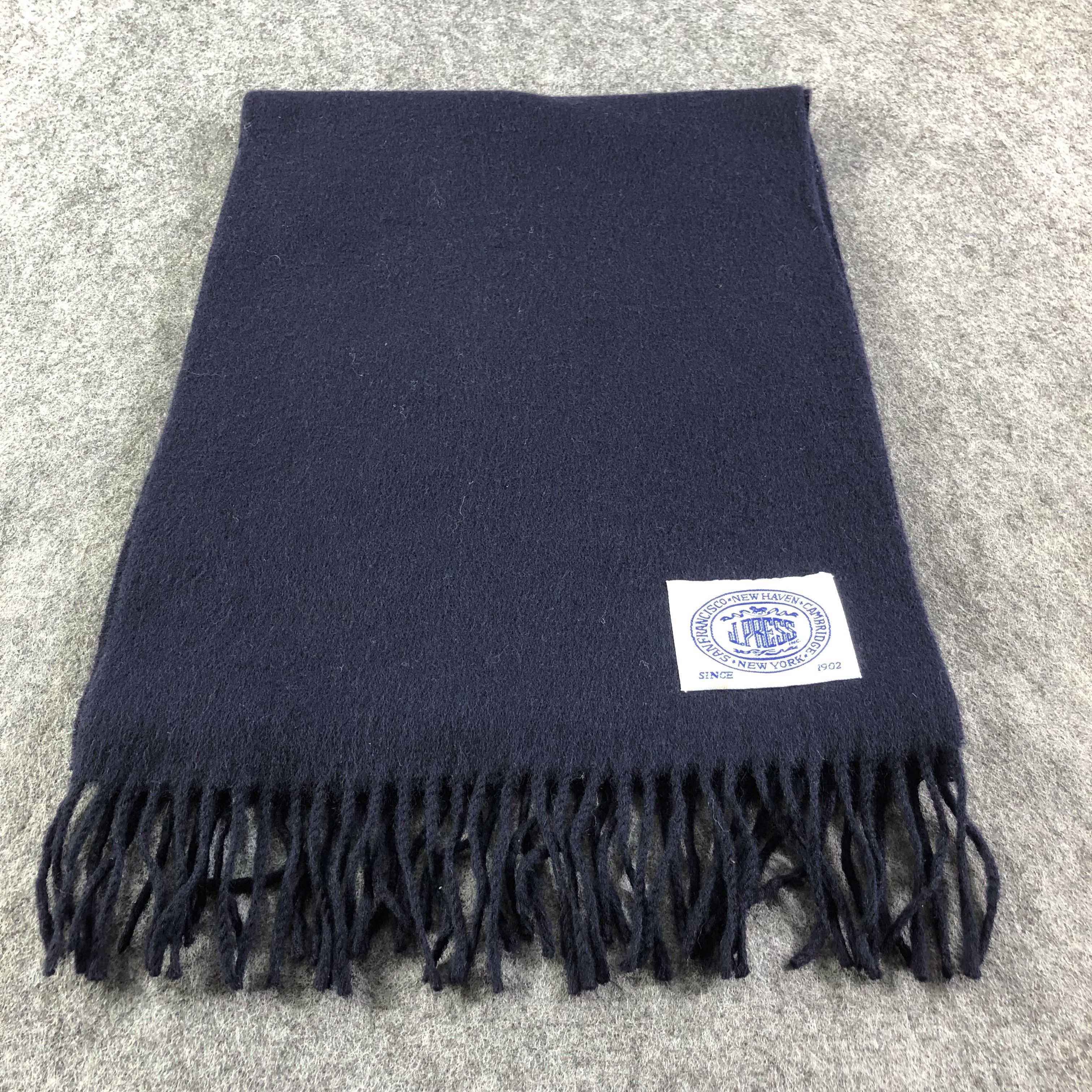 J. Press J. Press Plain Blue Wool Scarf Muffler V1630 Size ONE SIZE - 2 Thumbnail