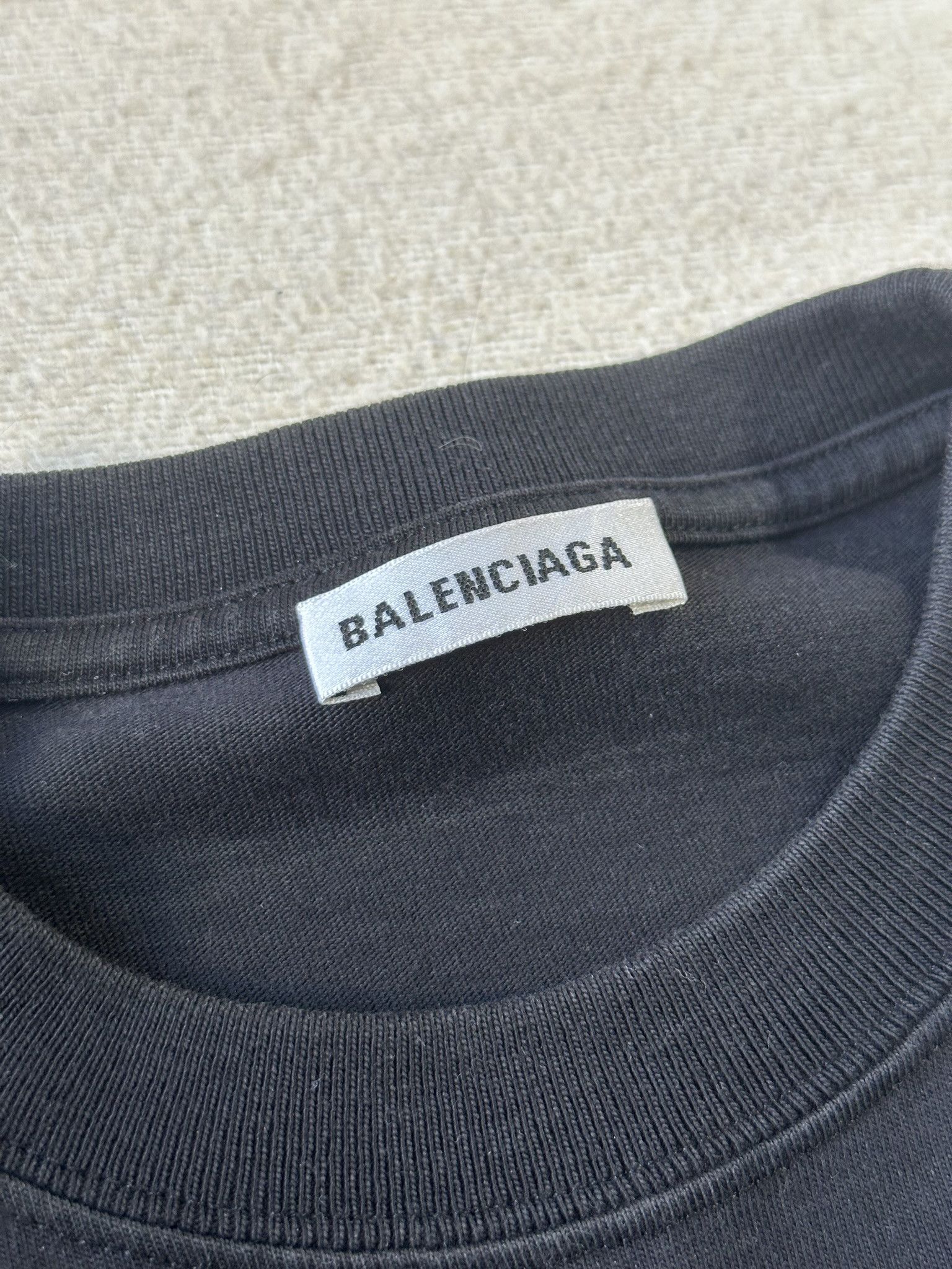Balenciaga Balenciaga T-Shirt Mastercard Back Logo Print Black Size M / US 6-8 / IT 42-44 - 6 Thumbnail