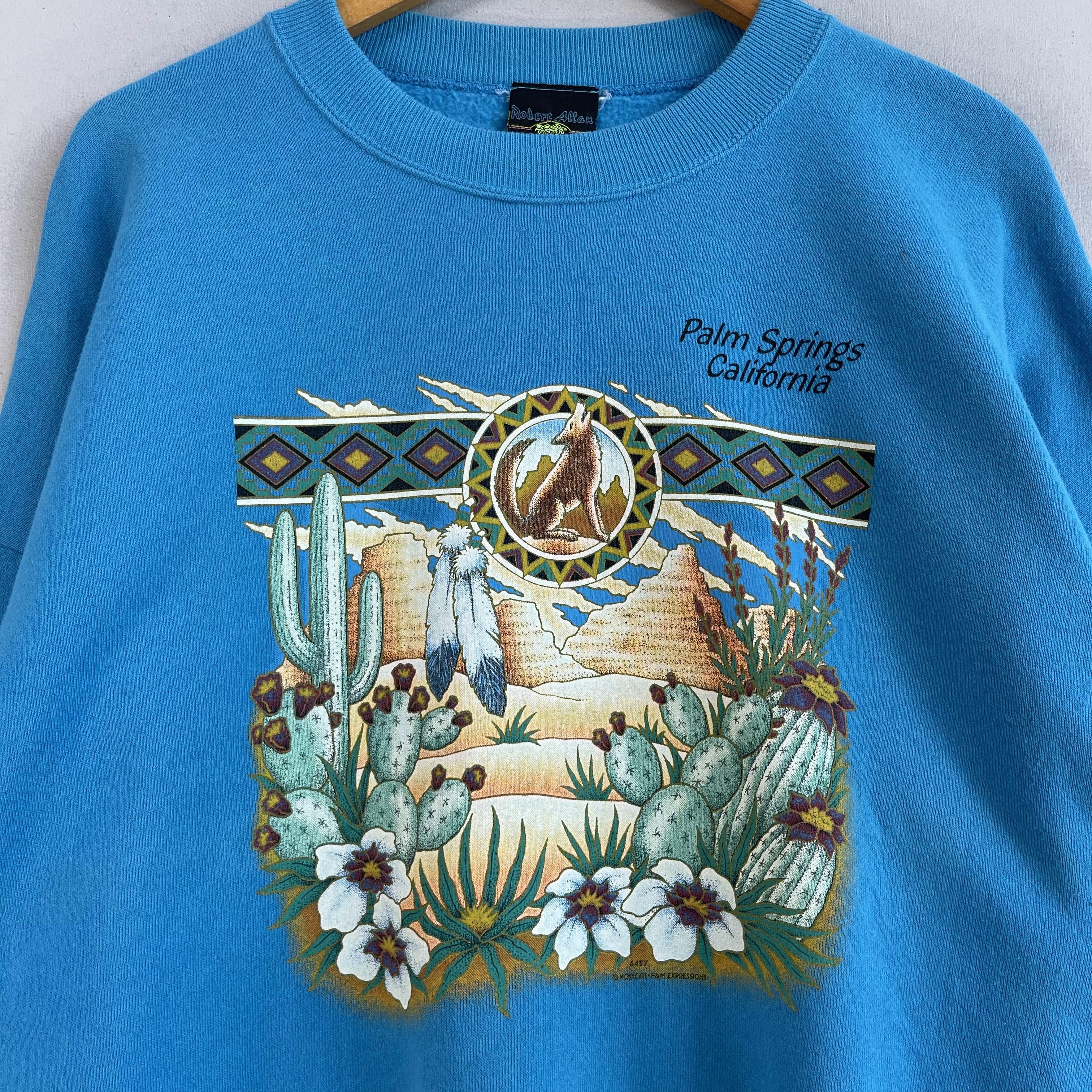 Vintage Vintage PALM SPRING California Printed Crewneck Sweatshirt Size US XL / EU 56 / 4 - 2 Thumbnail