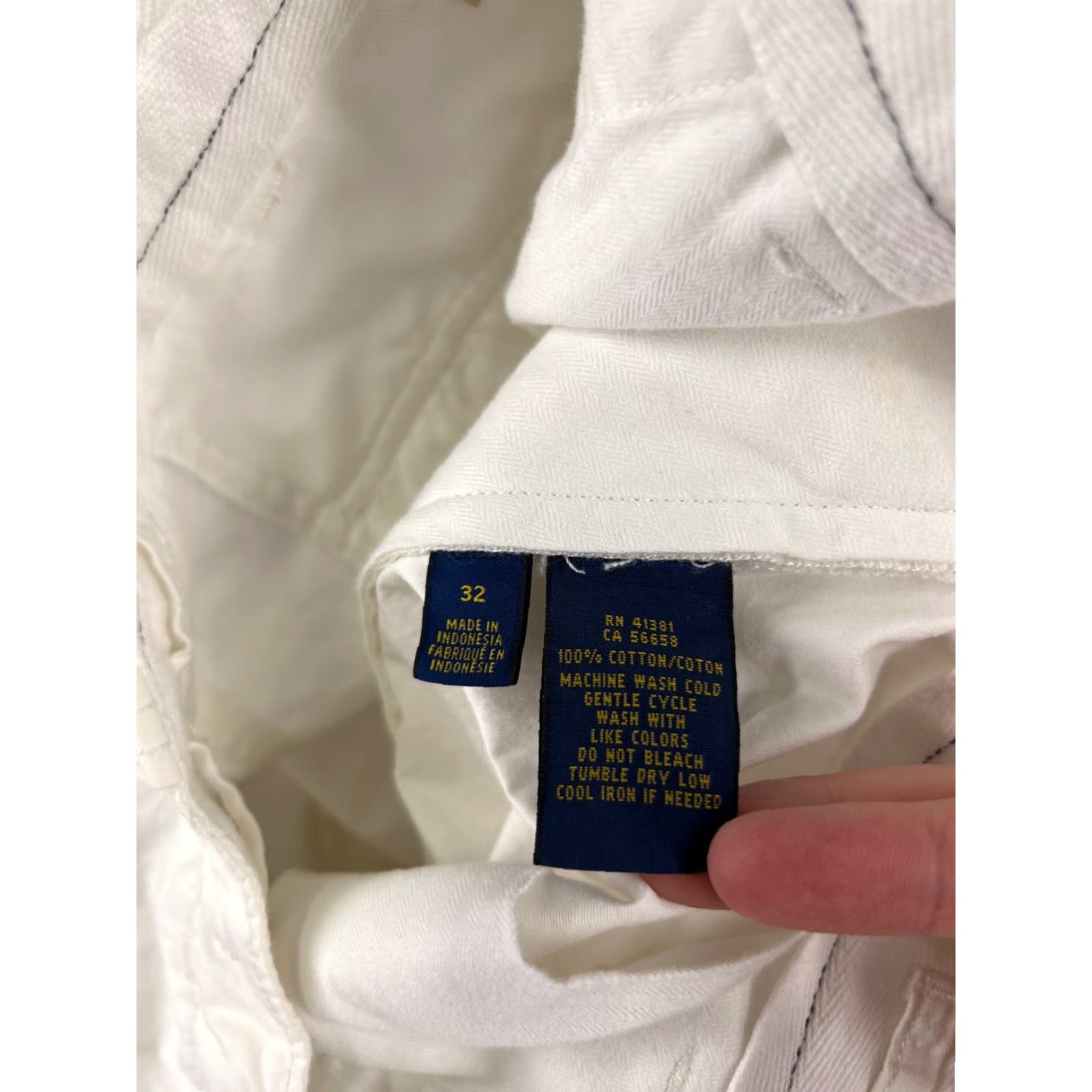 Polo Ralph Lauren Polo Ralph Lauren Shorts Men Polo Ralph Lauren Shorts White 32 Canvas Drill 100% Cotton Size US XS / EU 42 / 0 - 4 Thumbnail