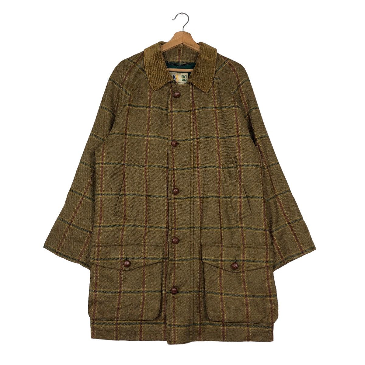 DAKS 🔥Vintage Wool Jacket Daks Fly Herringbone Tartan Design Size US M / EU 48-50 / 2 - 1 Thumbnail