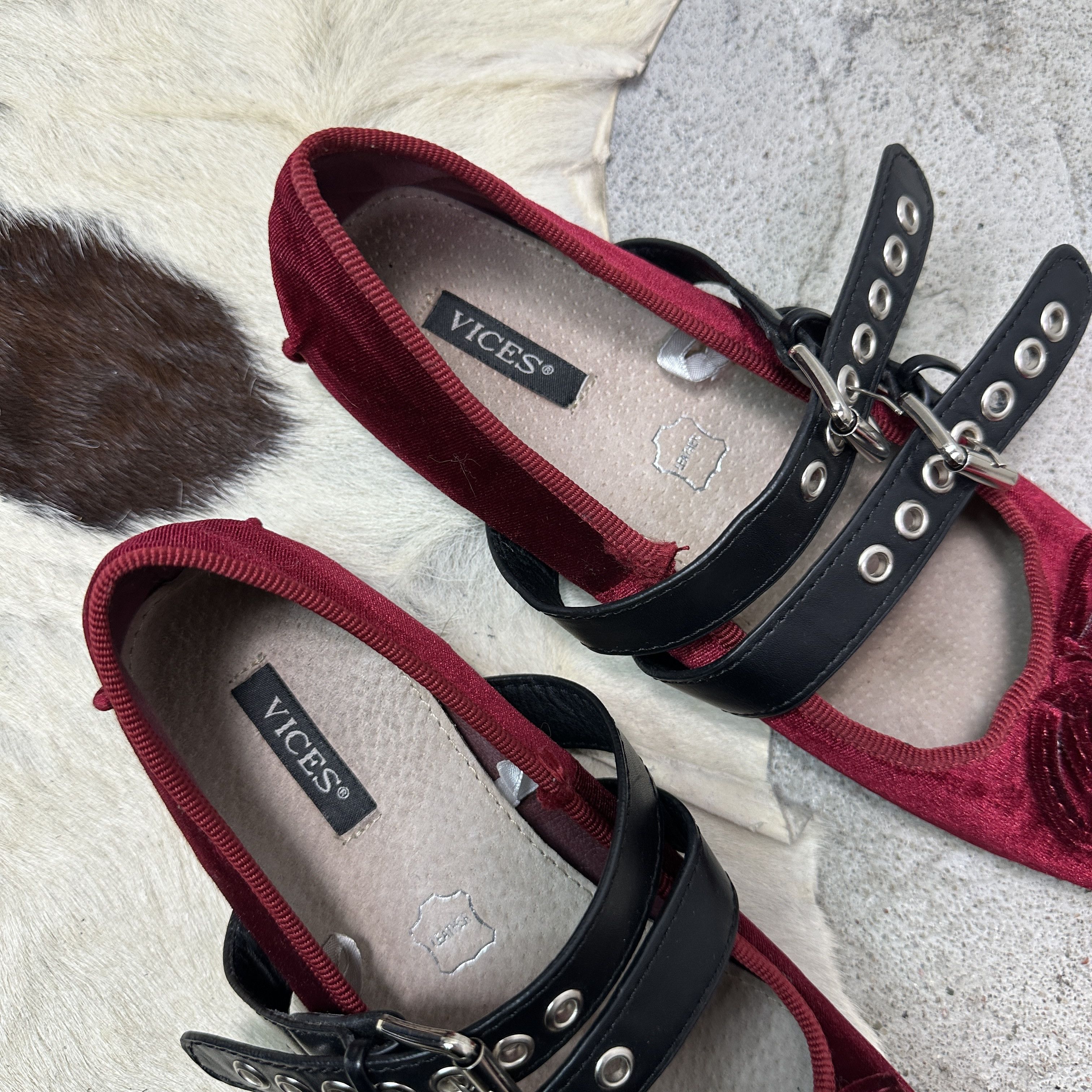 Vintage Vintage Avant Garde Leather Straped Ballet Flats Y2K Size US 8 / IT 38 - 5 Thumbnail