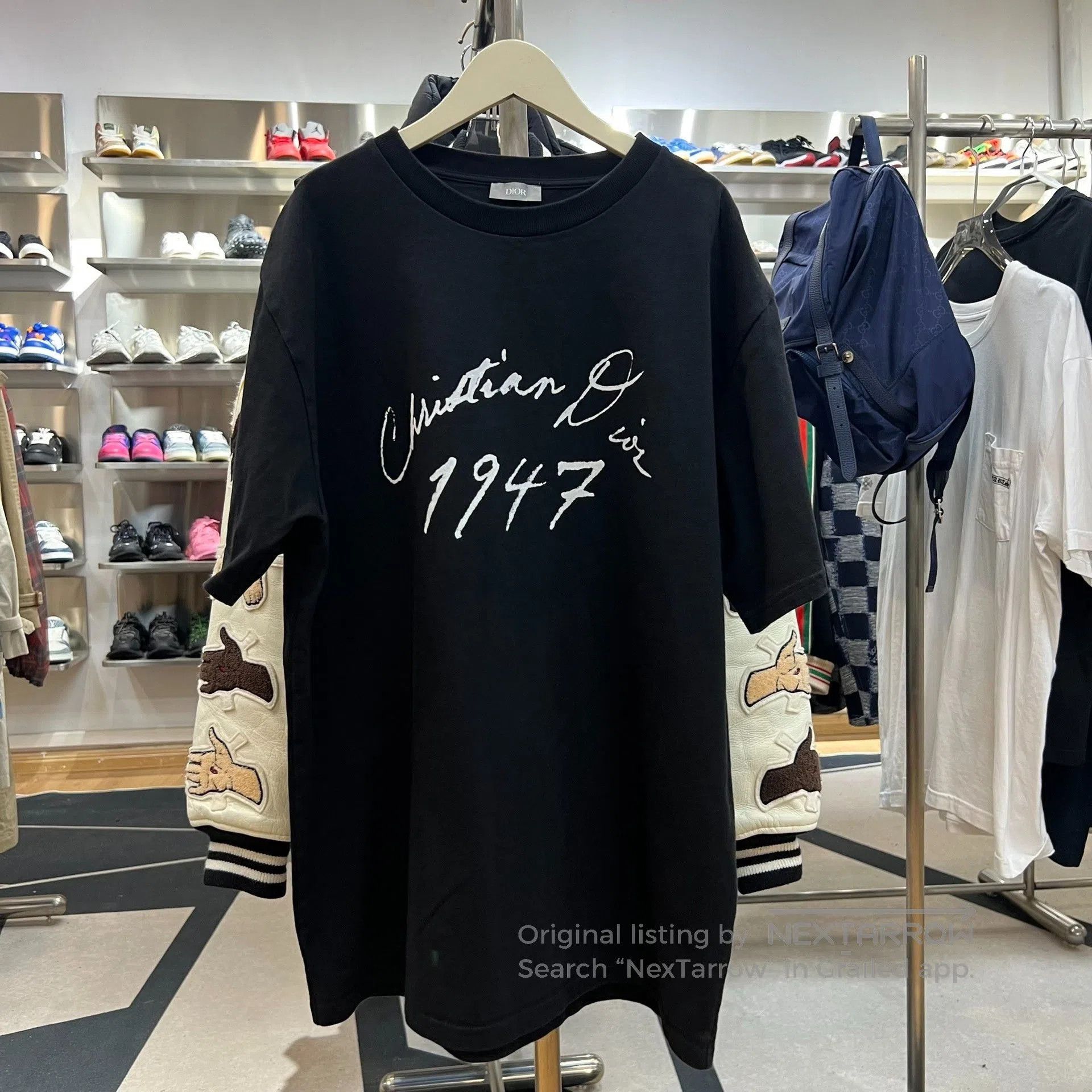 Dior DIOR Logo Print Crewneck Loose T. Size US XXL / EU 58 / 5 - 1 Thumbnail