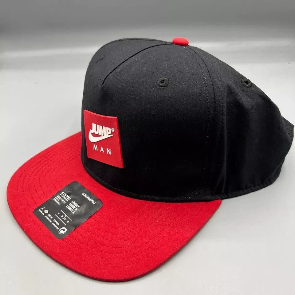 Jordan Brand Air Jordan Pro Hat Men Black Red Jumpman Nike Snap Back Cap Size ONE SIZE - 2 Thumbnail