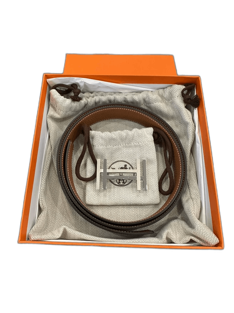 Hermes Hermes brown black men's belt Size ONE SIZE - 1 Thumbnail