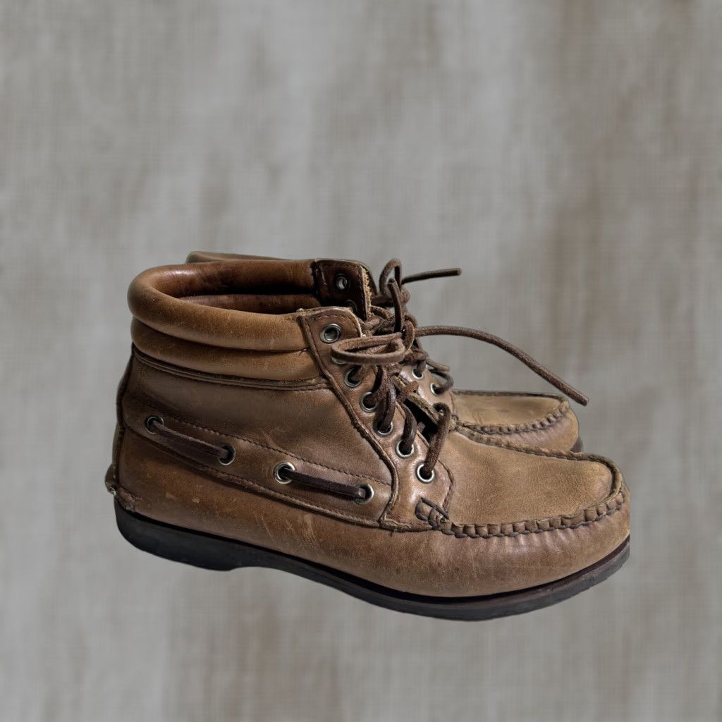 Vintage VINTAGE HH BROWN Moc Chukka Leather Boots Hiking Womens 7.5 Brown Leather Boots Chukka Hiking Women 7.5 Brown Mens) Size US 8 / IT 38 - 1 Thumbnail