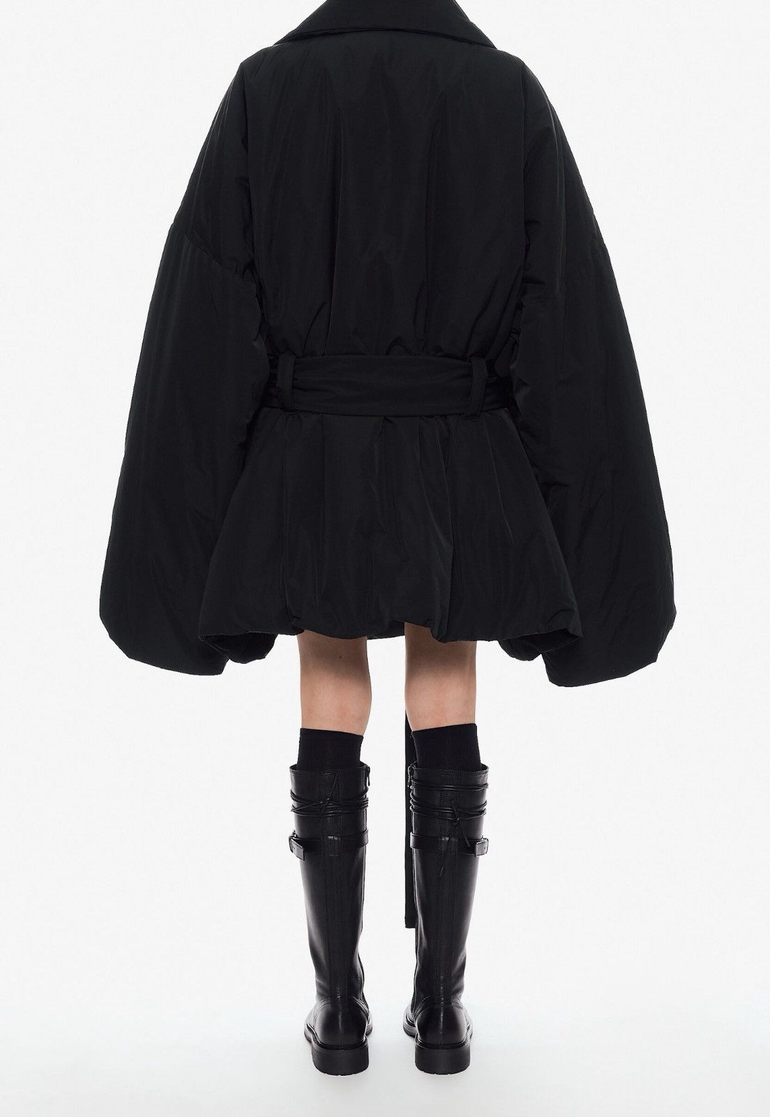 Vaquera Vaquera Black Duvet Coat Size M / US 6-8 / IT 42-44 - 2 Thumbnail