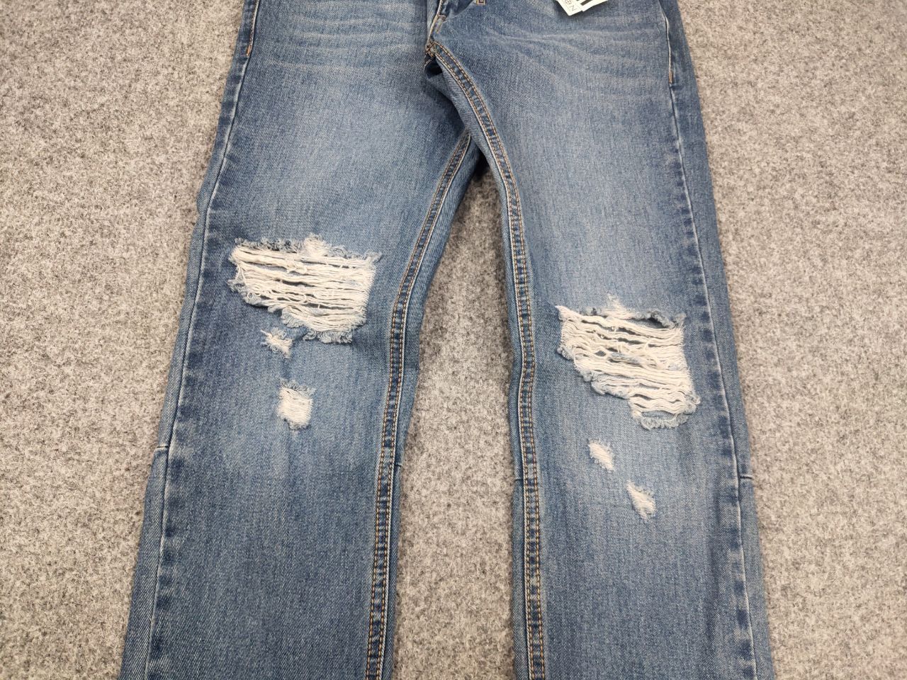 If Six Was Nine Religion New Atlantic Blue Force Distressed Denim Zip jeans Size US 34 / EU 50 - 8 Thumbnail