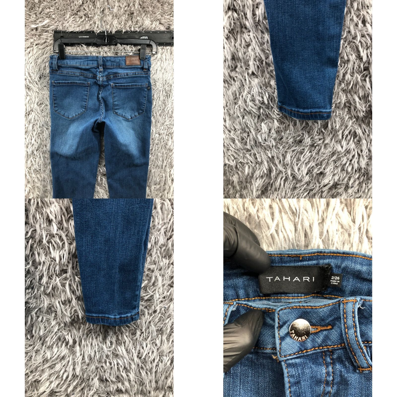 Vintage Tahari Jeans Skinny Tahari 2 Womens Jeans Medium Blue 26in Inseam 5-Pocket Denim Cotton Regular Modern American Vintage? Size 26" / US 2 / IT 38 - 8 Thumbnail