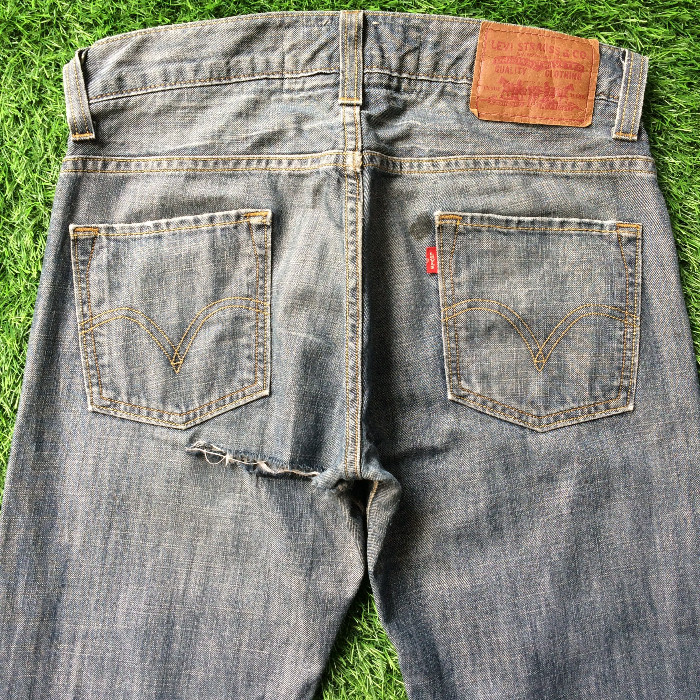 Jean × Unsound Rags Levis 511 Ripped Butt Skinny Jeans D-756 Size 30" / US 8 / IT 44 - 8 Thumbnail