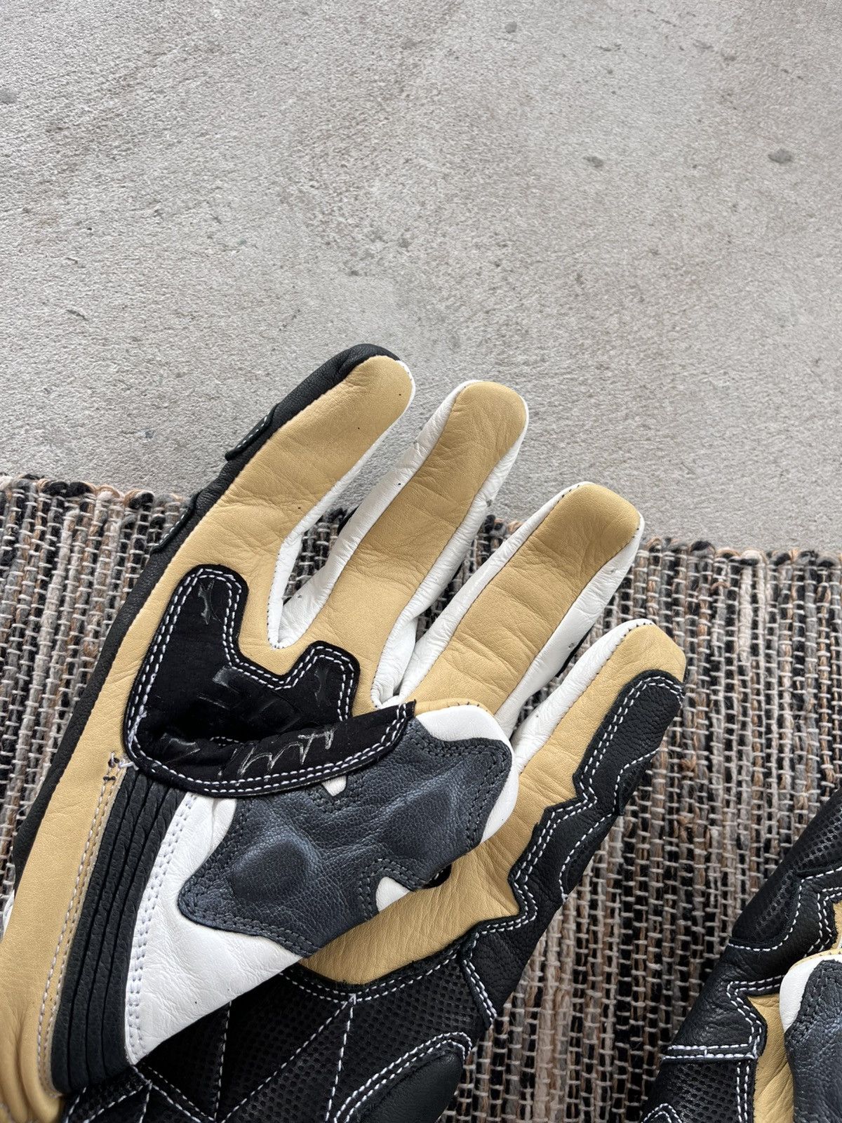 Other Vintage Spada Leather Motorcycle Gloves Carbon Inserts Y2K Size ONE SIZE - 11 Thumbnail