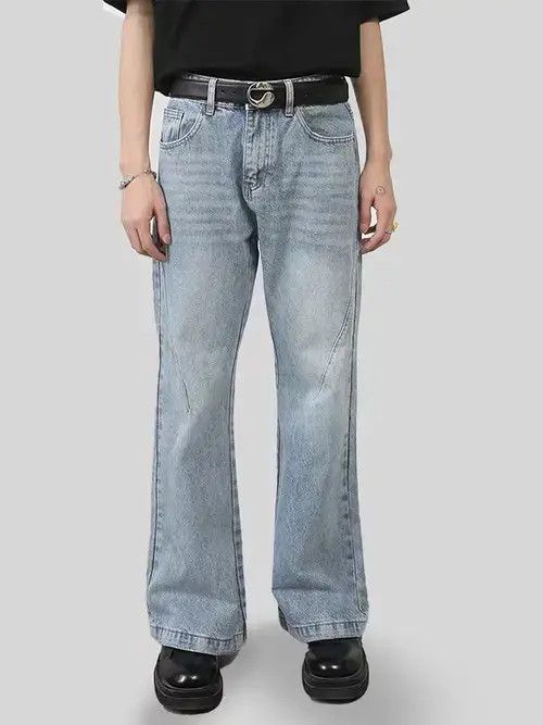 Jean Vintage light blue washed micro-flare jeans Size US 32 / EU 48 - 6 Thumbnail