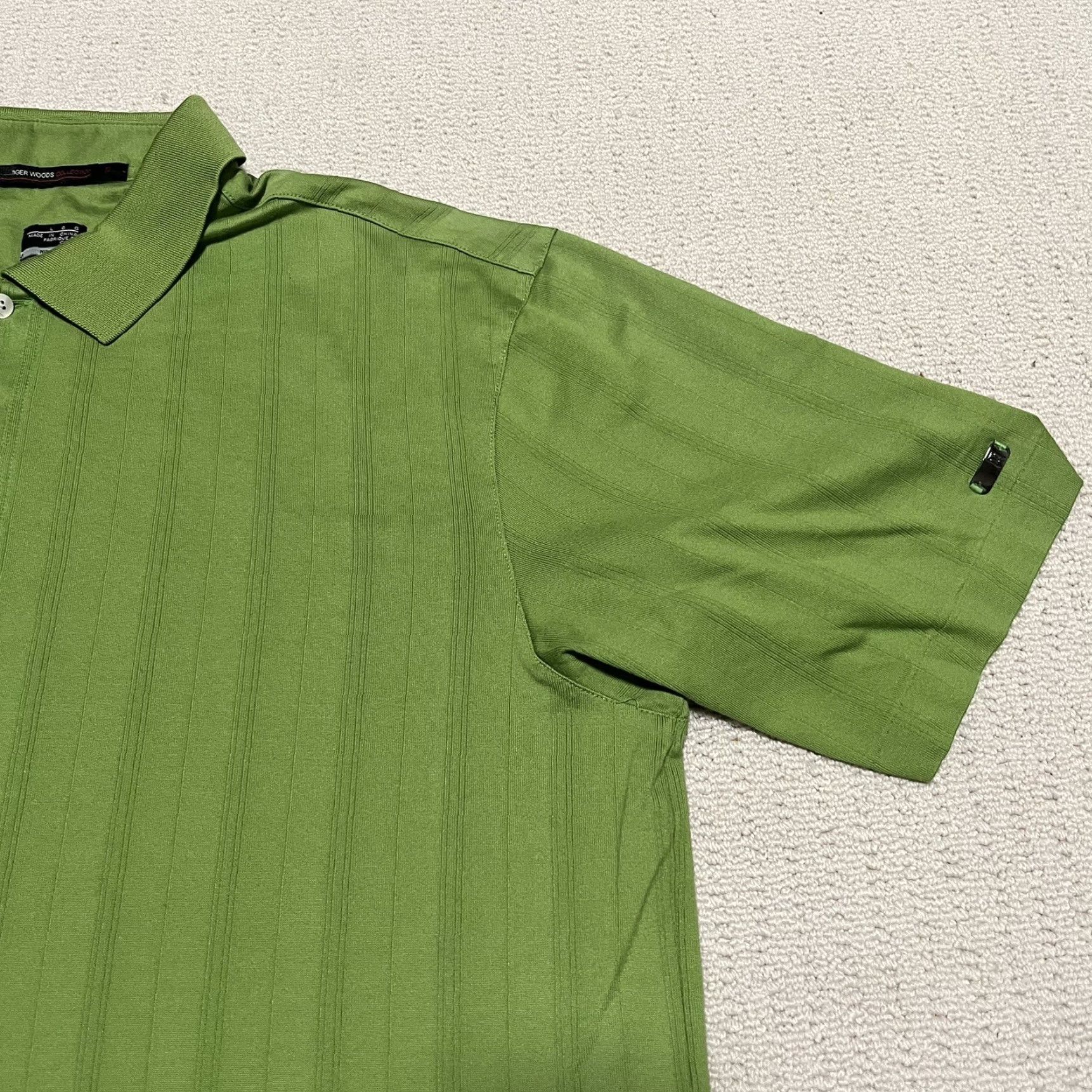 Nike Nike Dri-Fit Tiger Woods Collection Polo Shirt Mens Large Green Lime Size US L / EU 52-54 / 3 - 6 Thumbnail