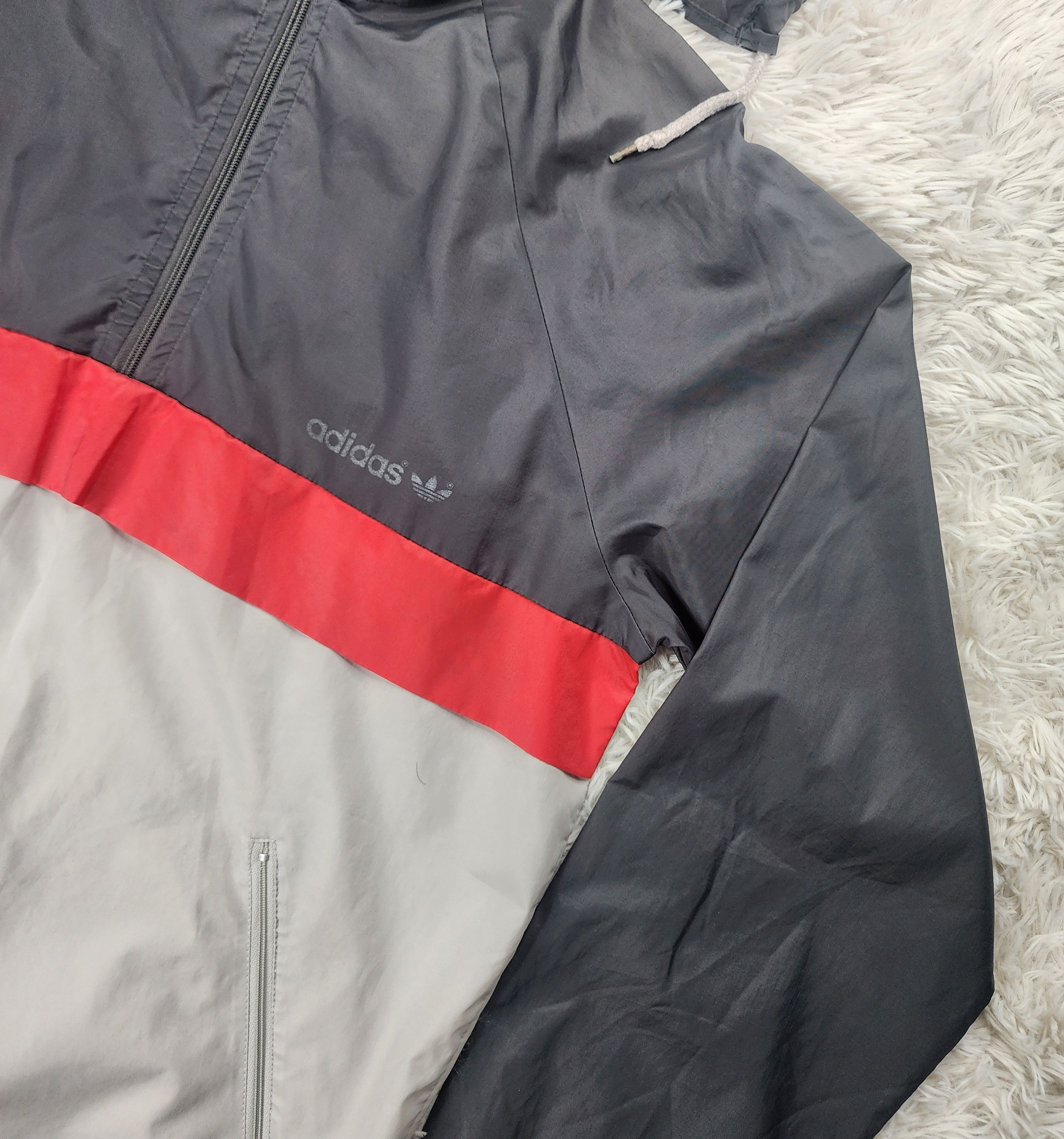 Adidas Vintage Adidas 1/4 zipper windbreaker hoodied jacket Size US M / EU 48-50 / 2 - 2 Thumbnail
