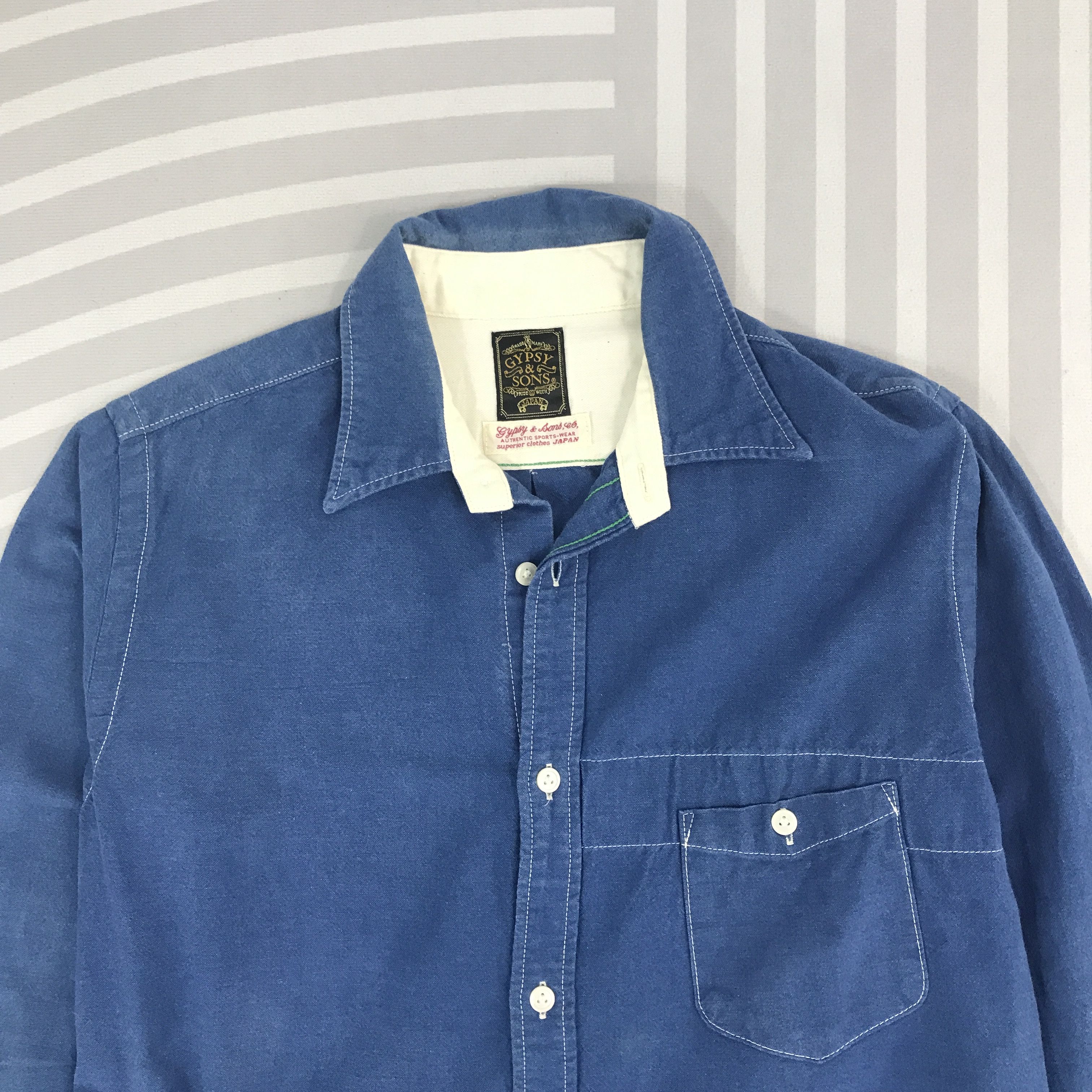 Gypsy × Indigo × Japanese Brand Vintage Gypsy Japan indigo button up shirt Size US M / EU 48-50 / 2 - 2 Thumbnail