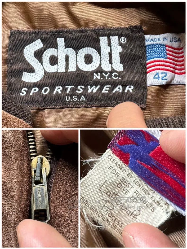 Schott Schott American vintage suede jacket Size US L / EU 52-54 / 3 - 8 Thumbnail