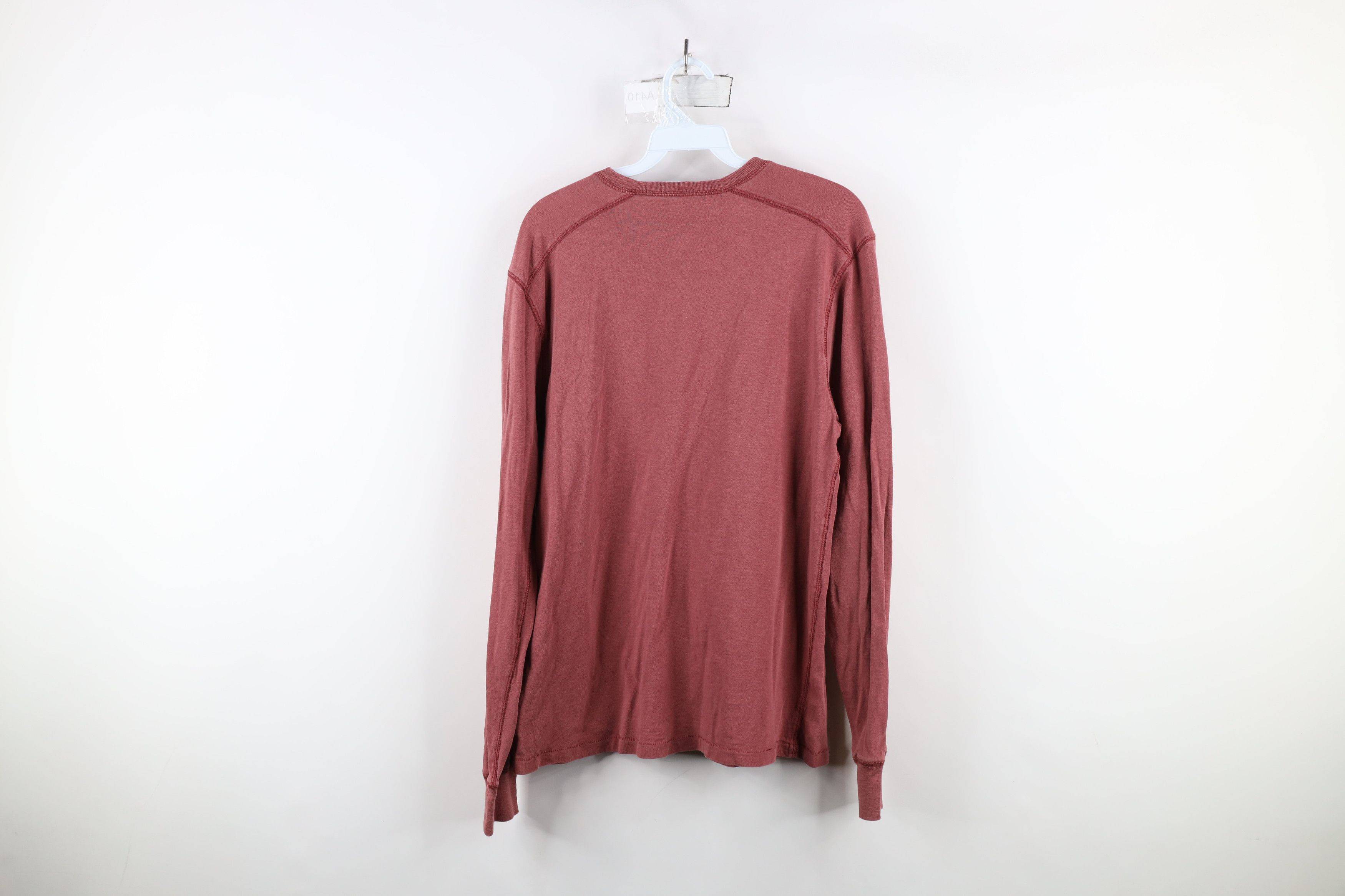 J.Crew × Vintage J Crew Dye Stonewash Knit Long Sleeve Henley T-Shirt Red Size US M / EU 48-50 / 2 - 10 Thumbnail