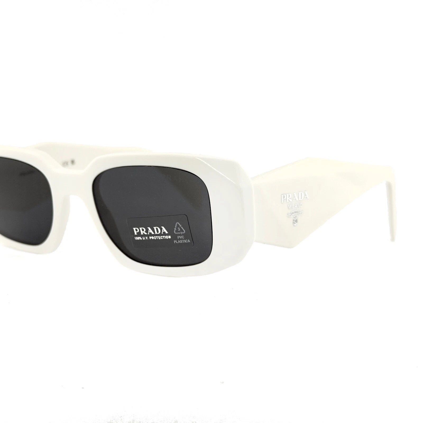 Prada PRADA PR17WS 17W SYMBOLE White Gray Fashion Sunglasses Size ONE SIZE - 7 Thumbnail