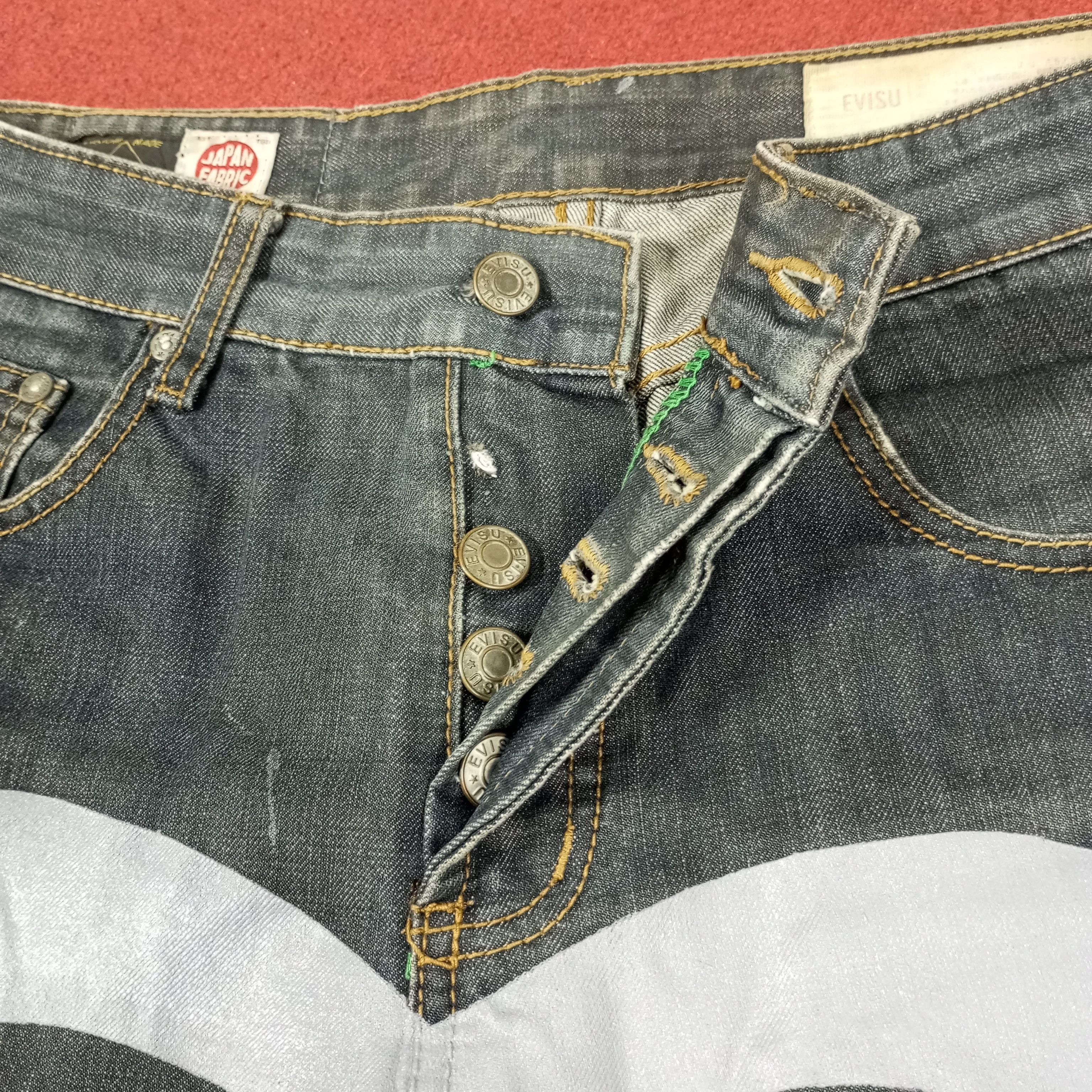 Japanese Brand Evisu Dragon Design Streetwear Custom Daicock Style Jeans Size US 31 - 13 Thumbnail