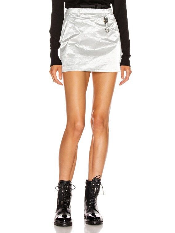 1017 ALYX 9SM × Alyx 1017 ALYX 9SM Silver Lighttech Buckle Mini Skirt Size 26" / US 2 / IT 38 - 2 Thumbnail