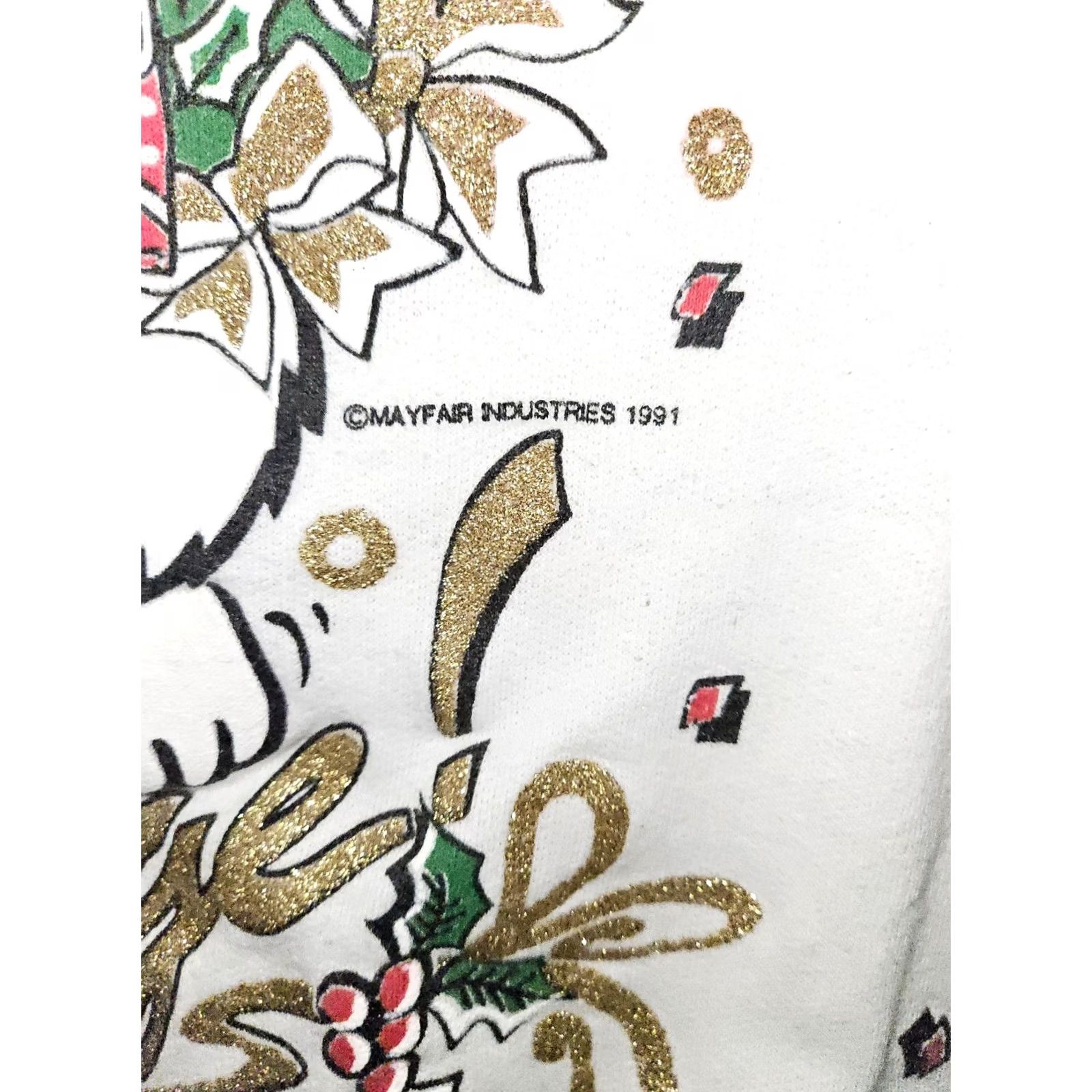 Vintage VINTAGE Quips Christmas Sweater Women's XL White 90s Pullover Christmas Animals Holiday Womens XL White Quips Sweater Size XL / US 12-14 / IT 48-50 - 6 Thumbnail