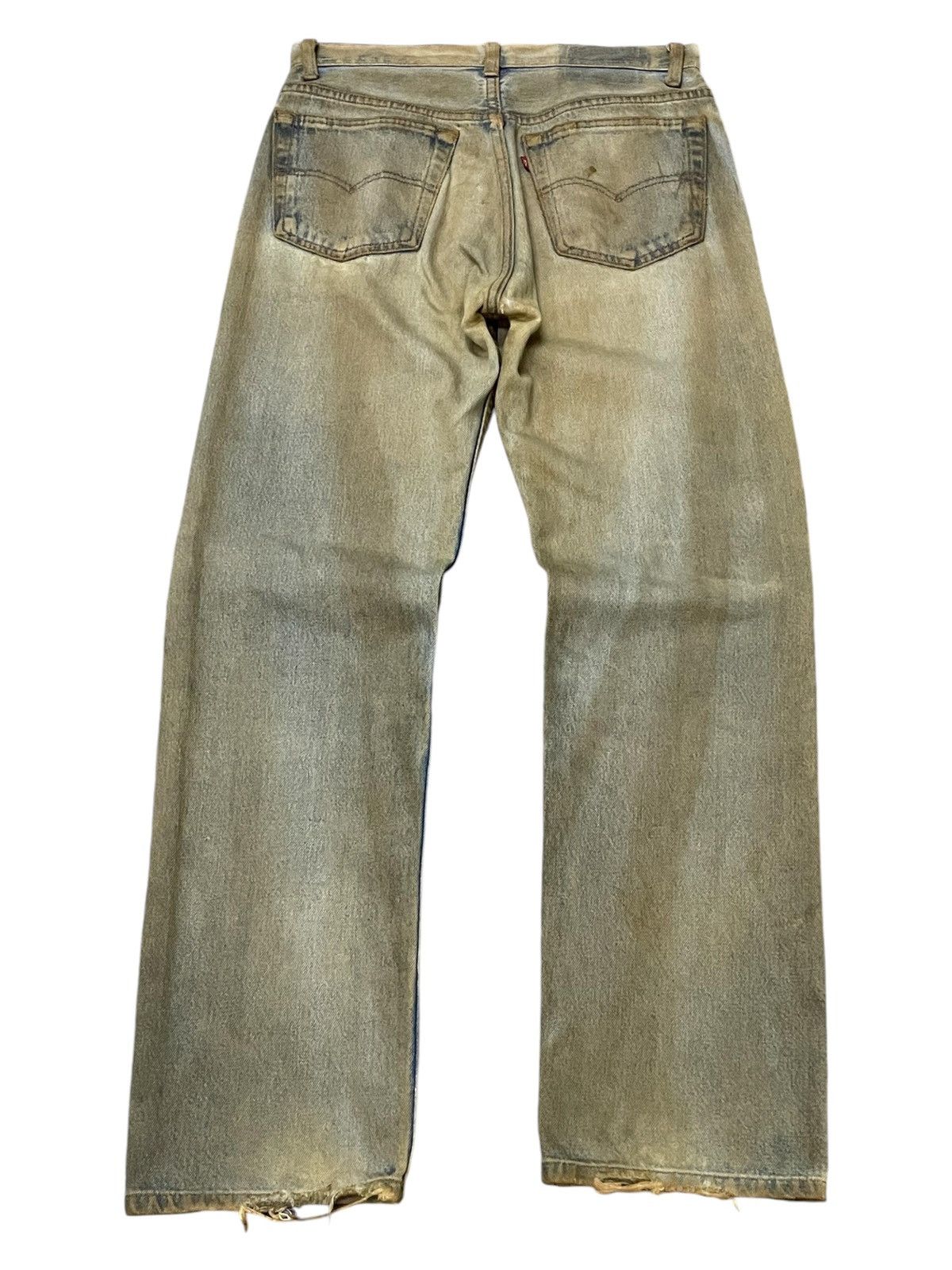 If Six Was Nine × Levi's × Vintage Vintage Levis 501 button fly rusty mud wash trashed Jeans Size US 30 / EU 46 - 2 Thumbnail