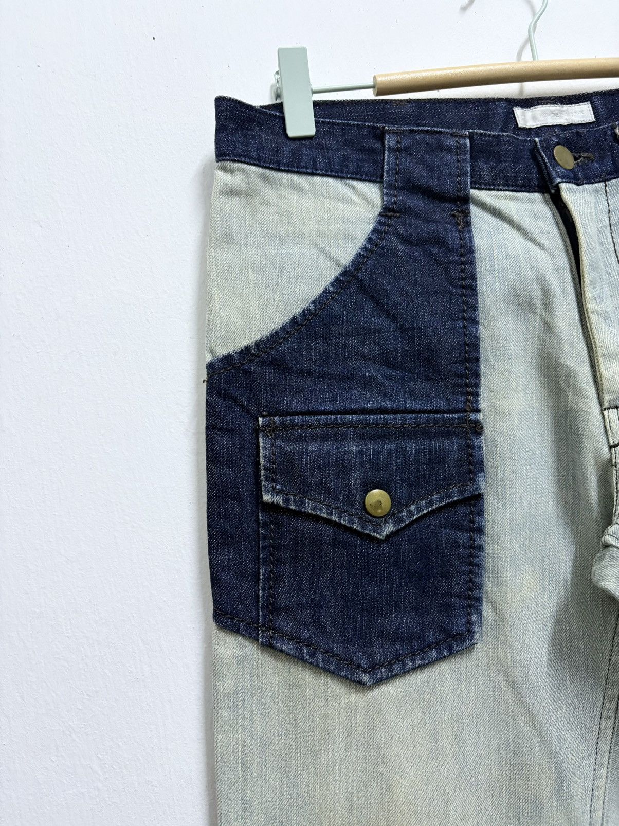 Number (N)ine 2000’s Number (N)ine Multi Pocket Distress Denim Jeans Size US 30 / EU 46 - 7 Thumbnail