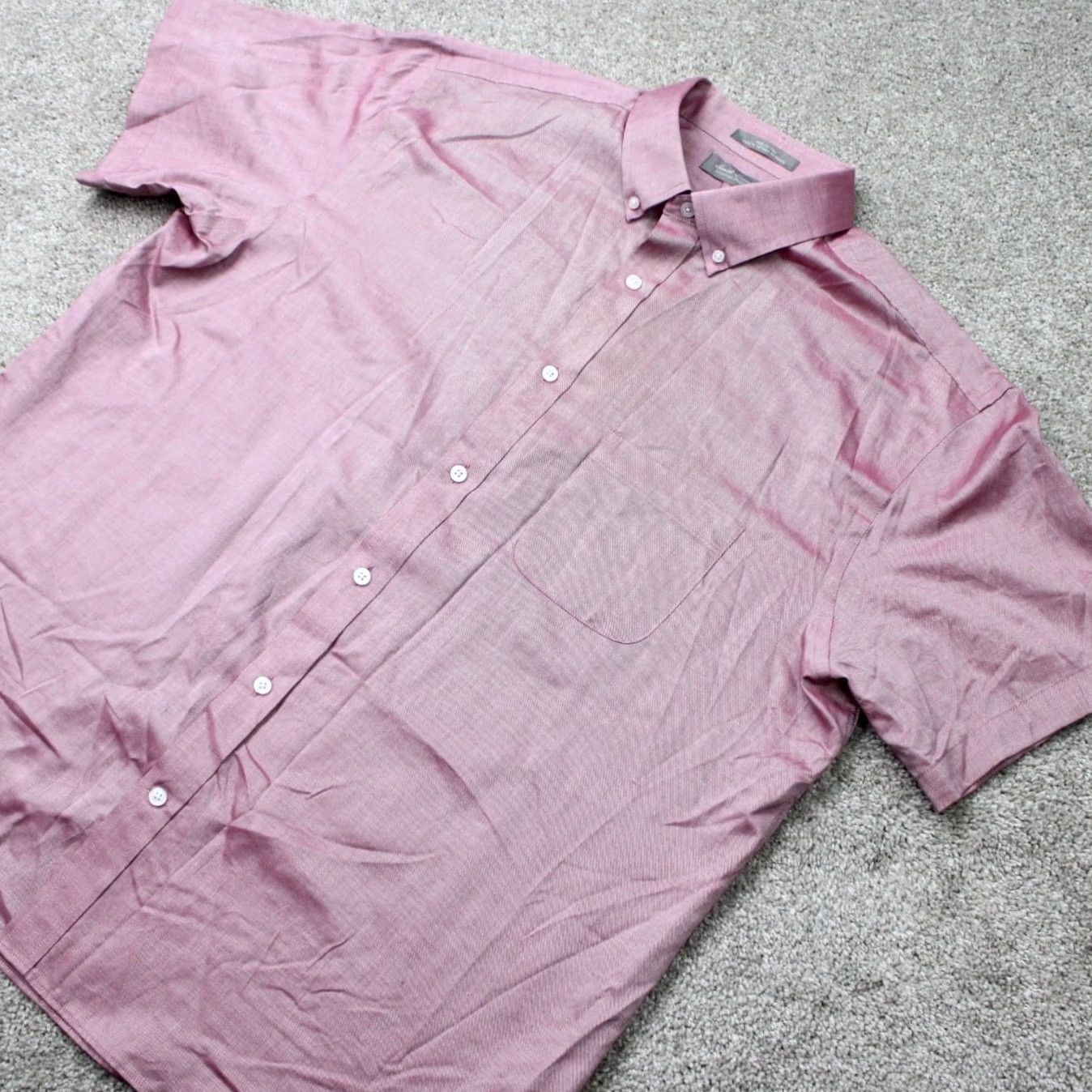 Cremieux Daniel Cremieux Shirt Mens XL Red 100% Cotton Button-Up Short Sleeve Classic Signature Collection Size US XL / EU 56 / 4 - 3 Thumbnail