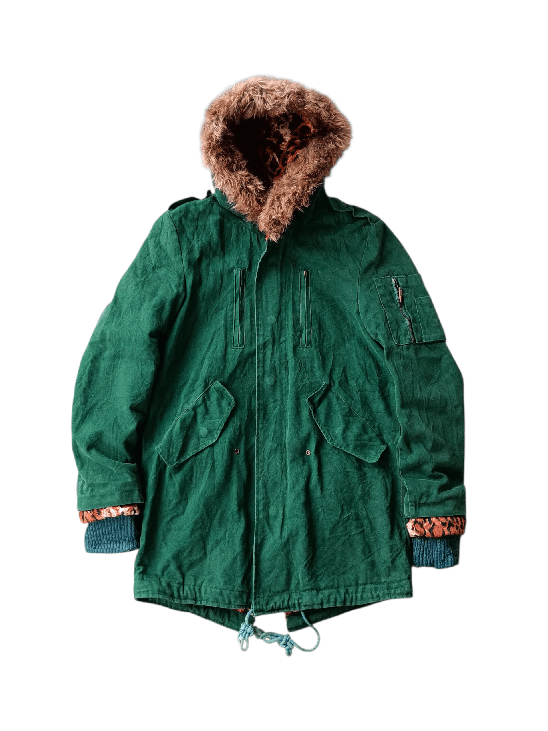 Kazuyuki Kumagai Attachment Attachment leopard linning fur hoodie parka jacket Size US M / EU 48-50 / 2 - 9 Thumbnail