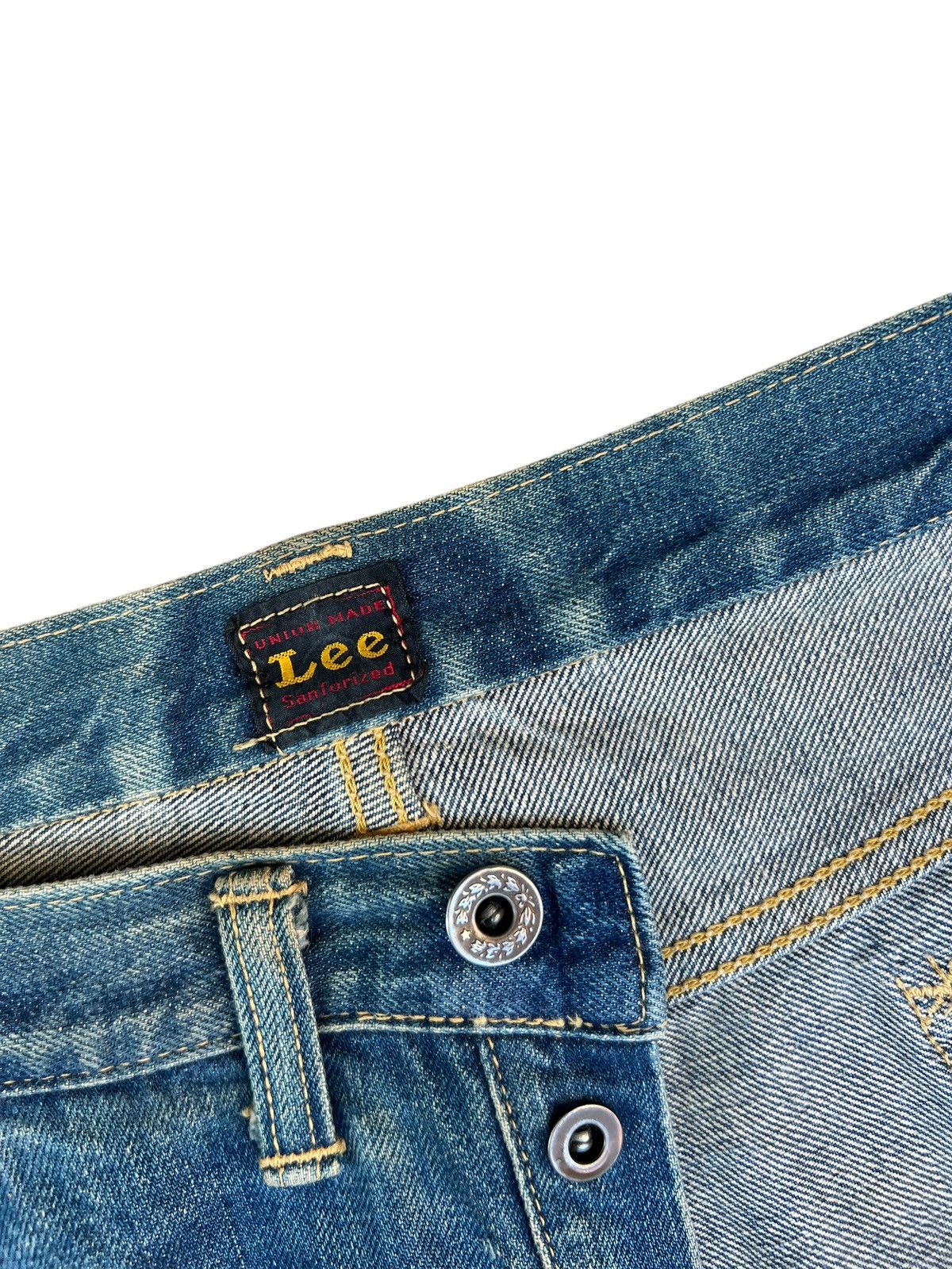 Lee Dirty Mud Stains Denim 90s Lee WW2 Model Selvedge Jeans Size US 32 / EU 48 - 7 Thumbnail