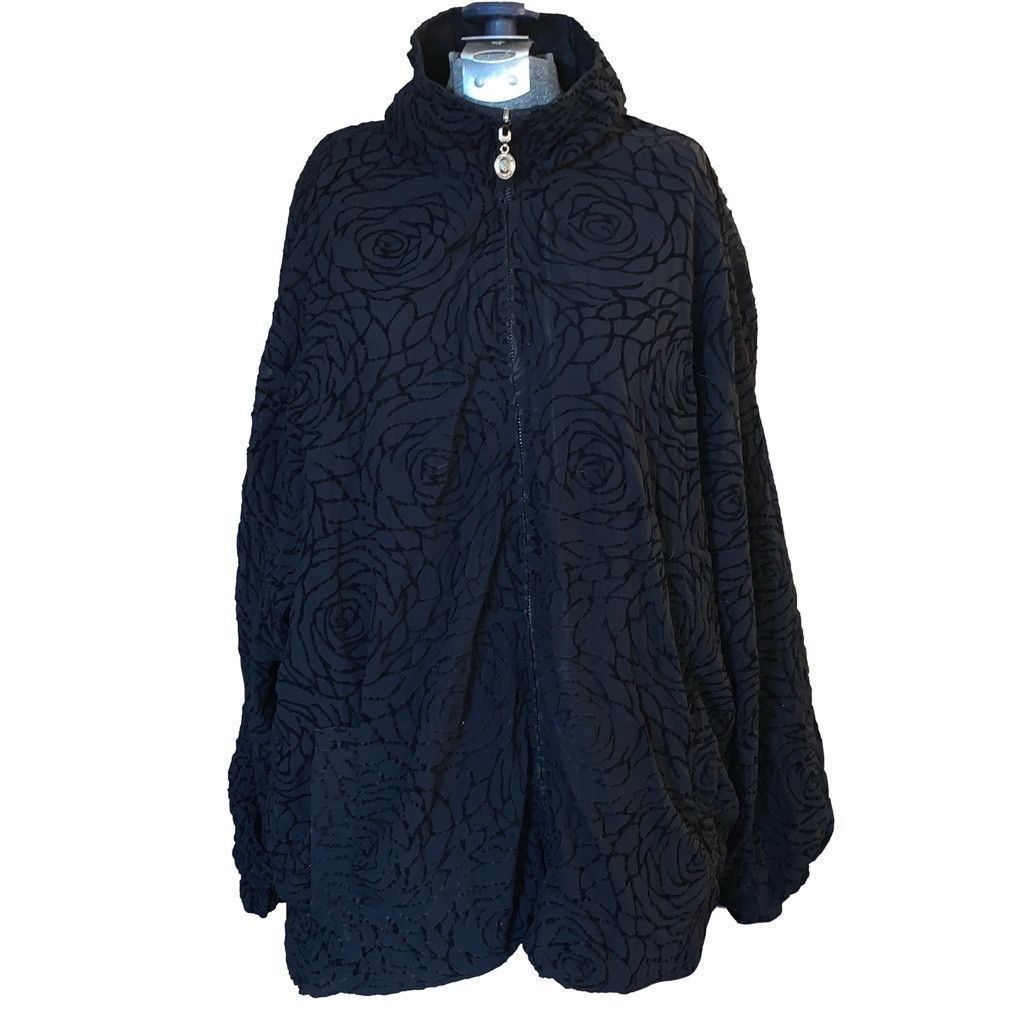 Other Large Chardin black jacket with black rose pattern Size L / US 10 / IT 46 - 1 Thumbnail